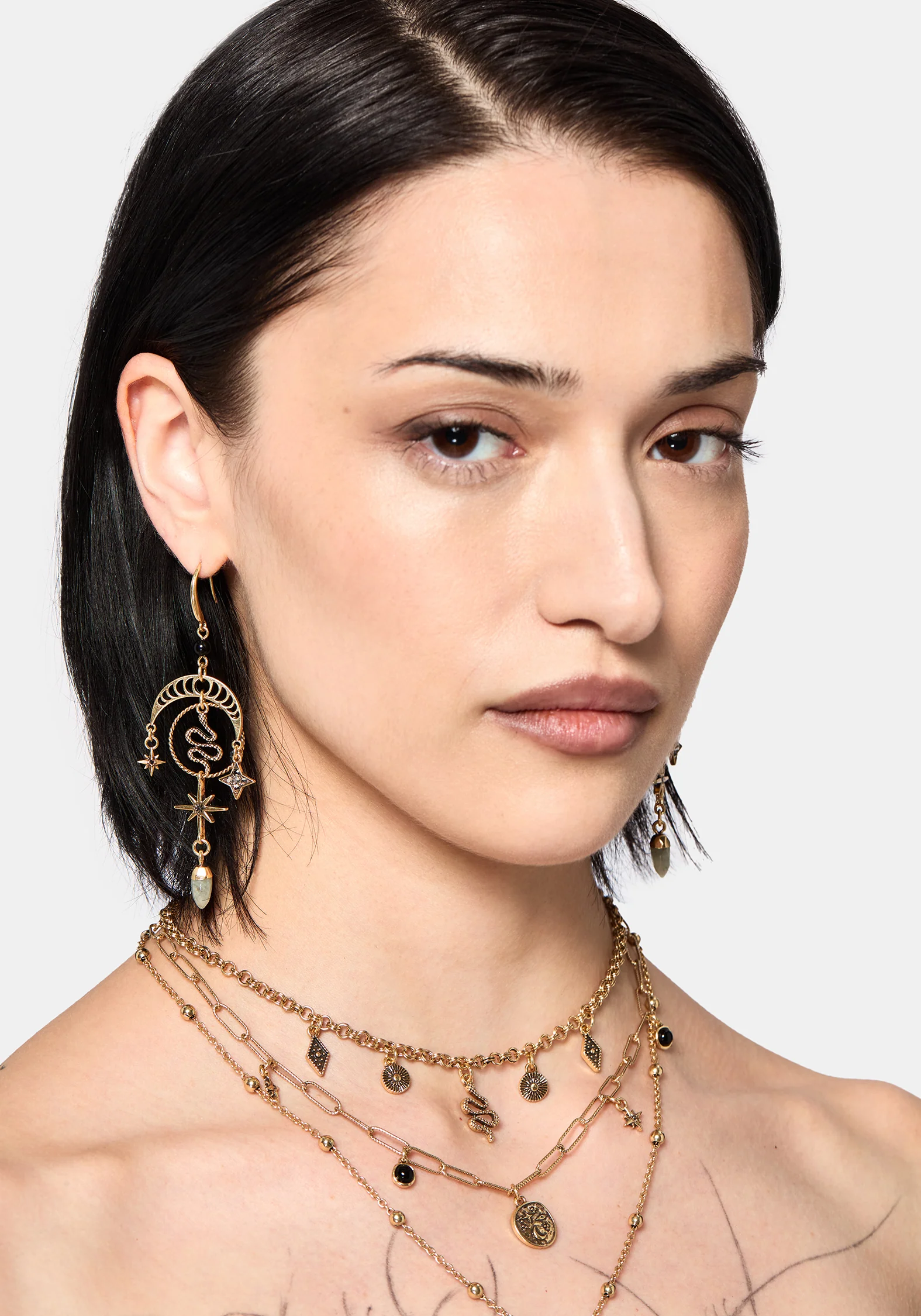 Alexen Snake Moon Earrings - Image 5