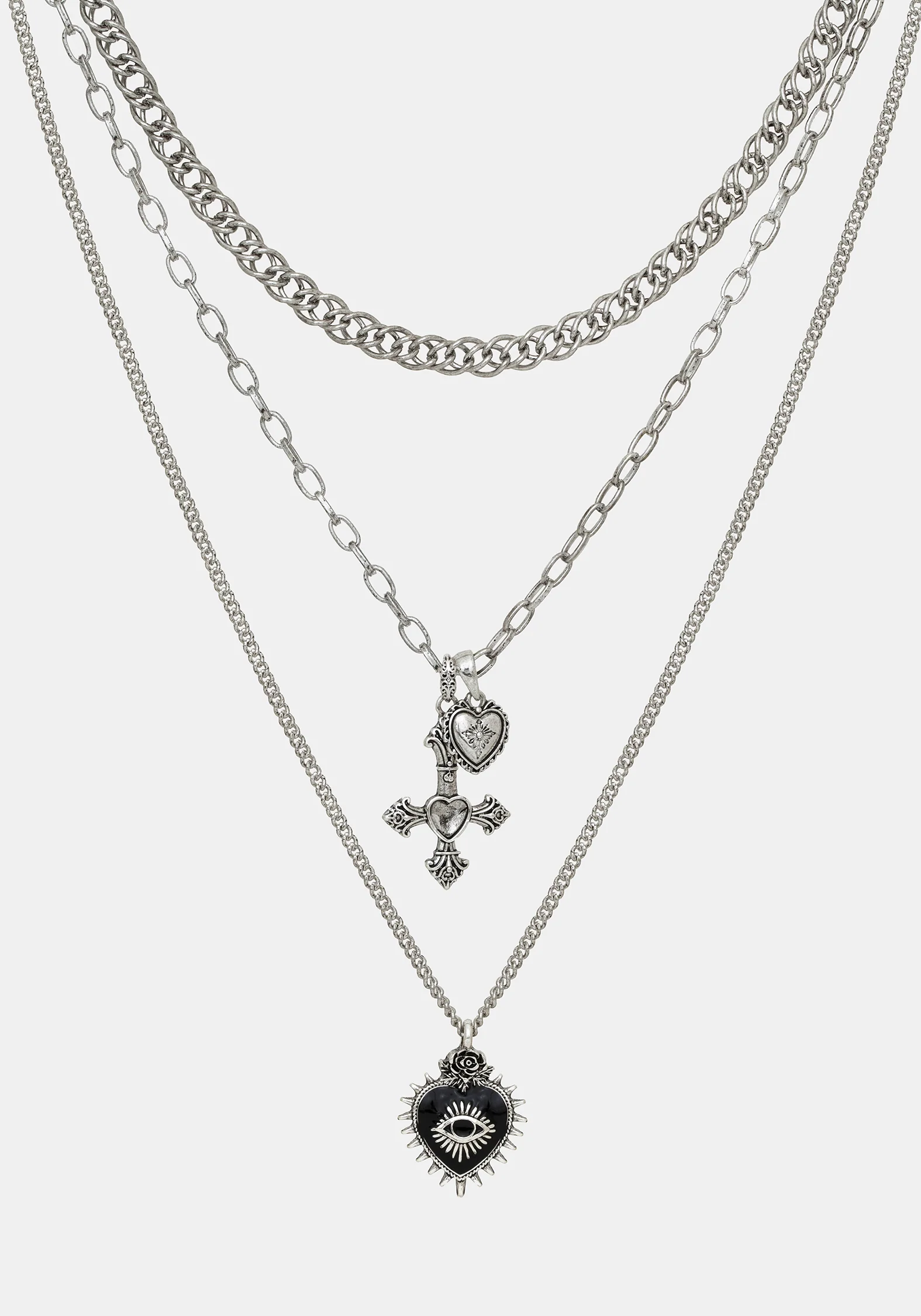 Amada Prickle Scared Heart Layered Necklace - Image 4