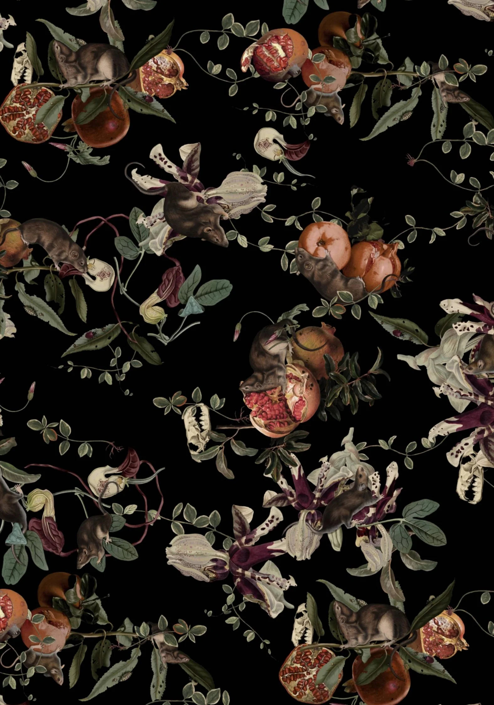 Anara Fruit Print Tiered Gown - Image 8