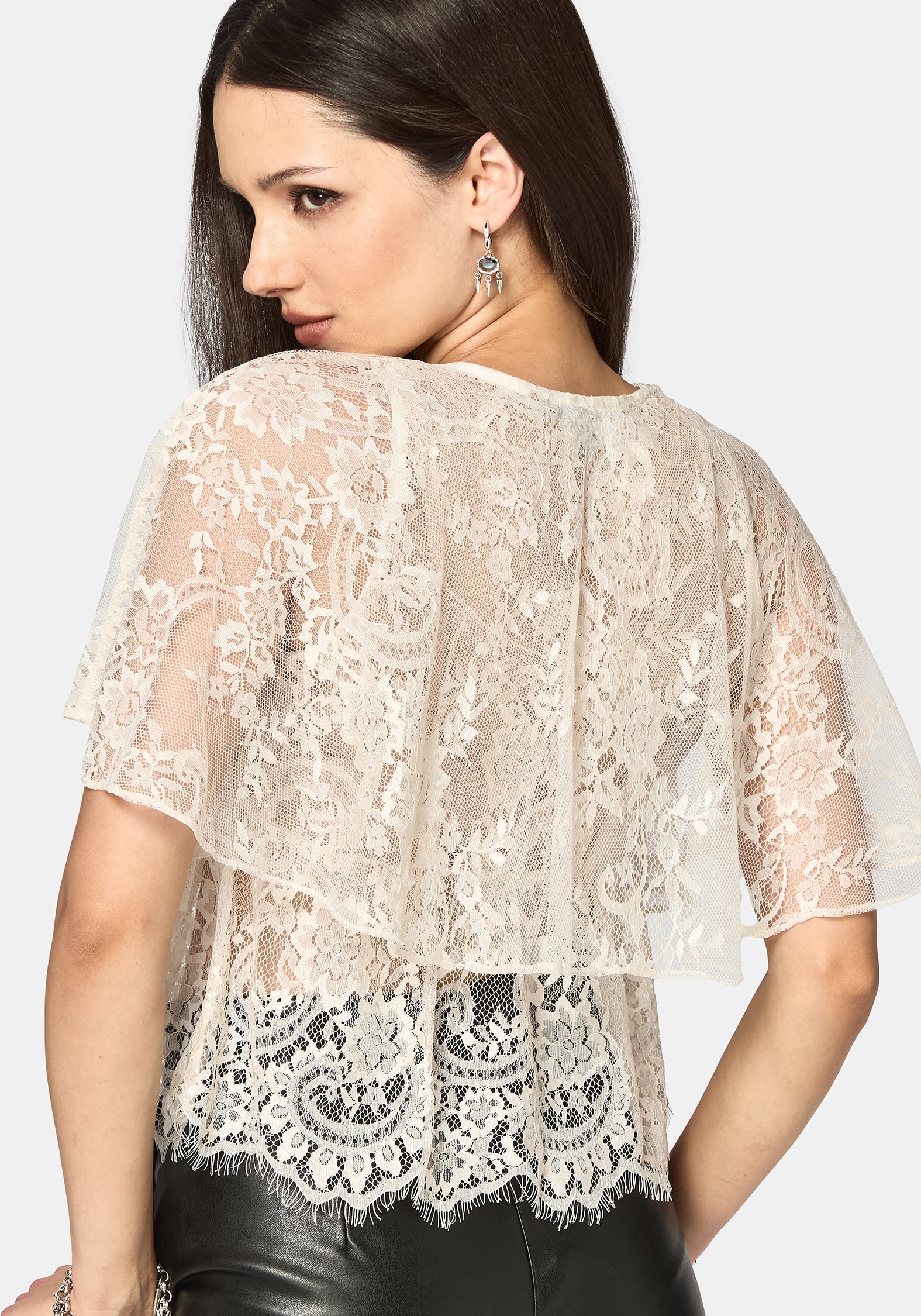 Ania Lace Cape Top - Image 3