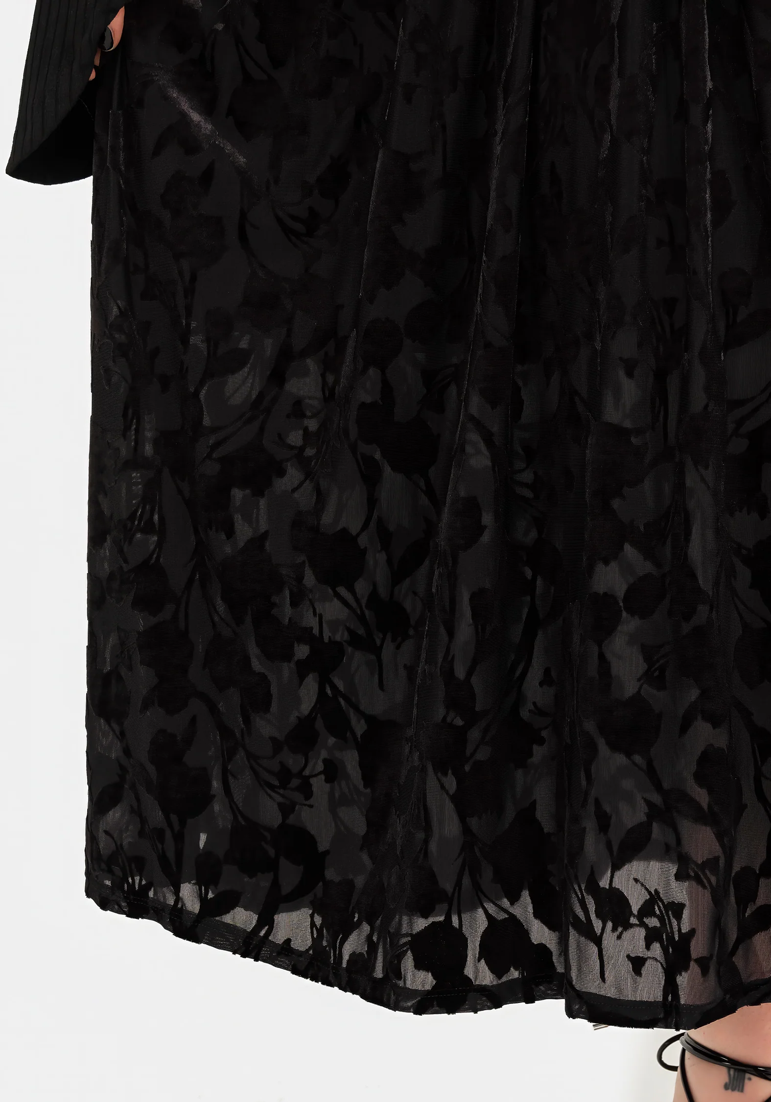 Ava Devoré Mesh Midi Skirt - Image 2