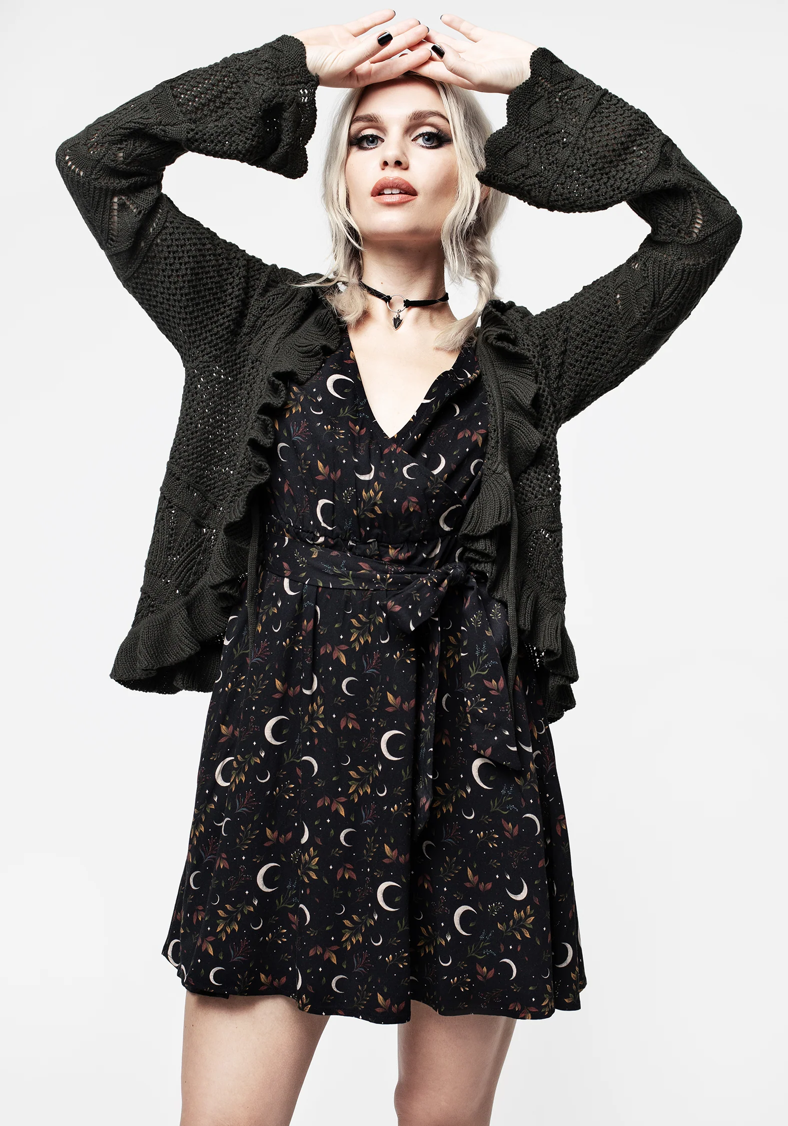 Belleville Ruffle Crop Knit Cardigan - Image 8