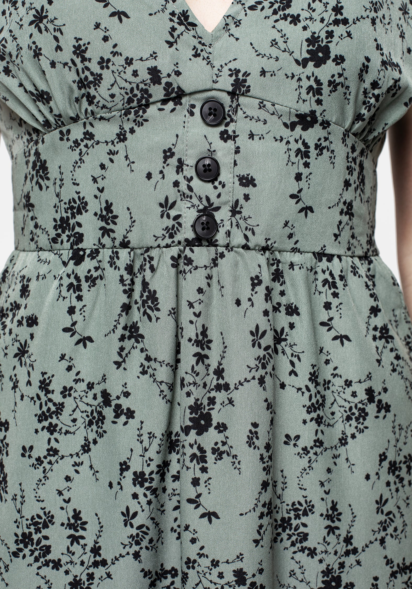 Cassie Green Floral Corset Mini Dress - Image 2