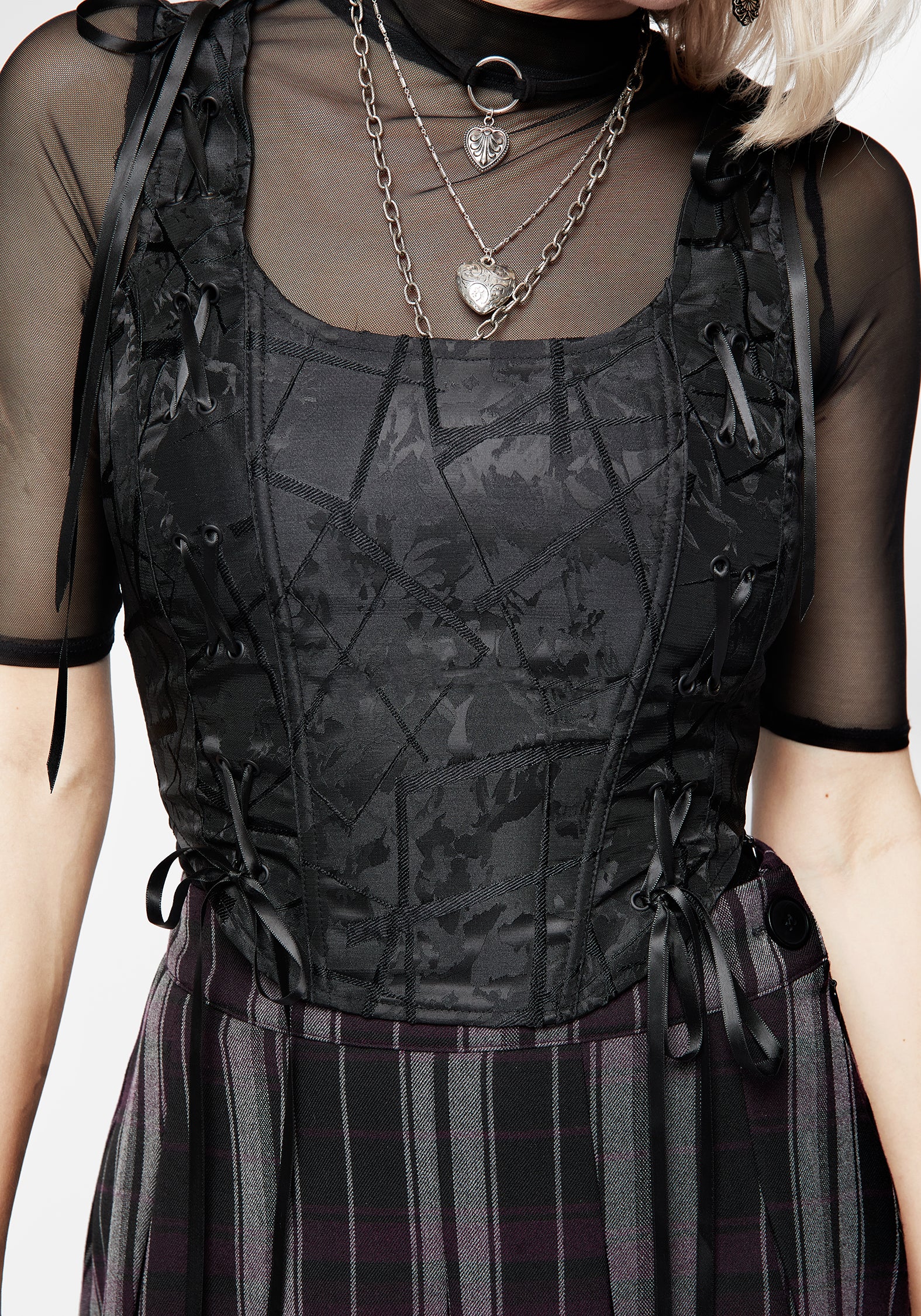 Chatelaine Lace Detail Corset Top - Image 7