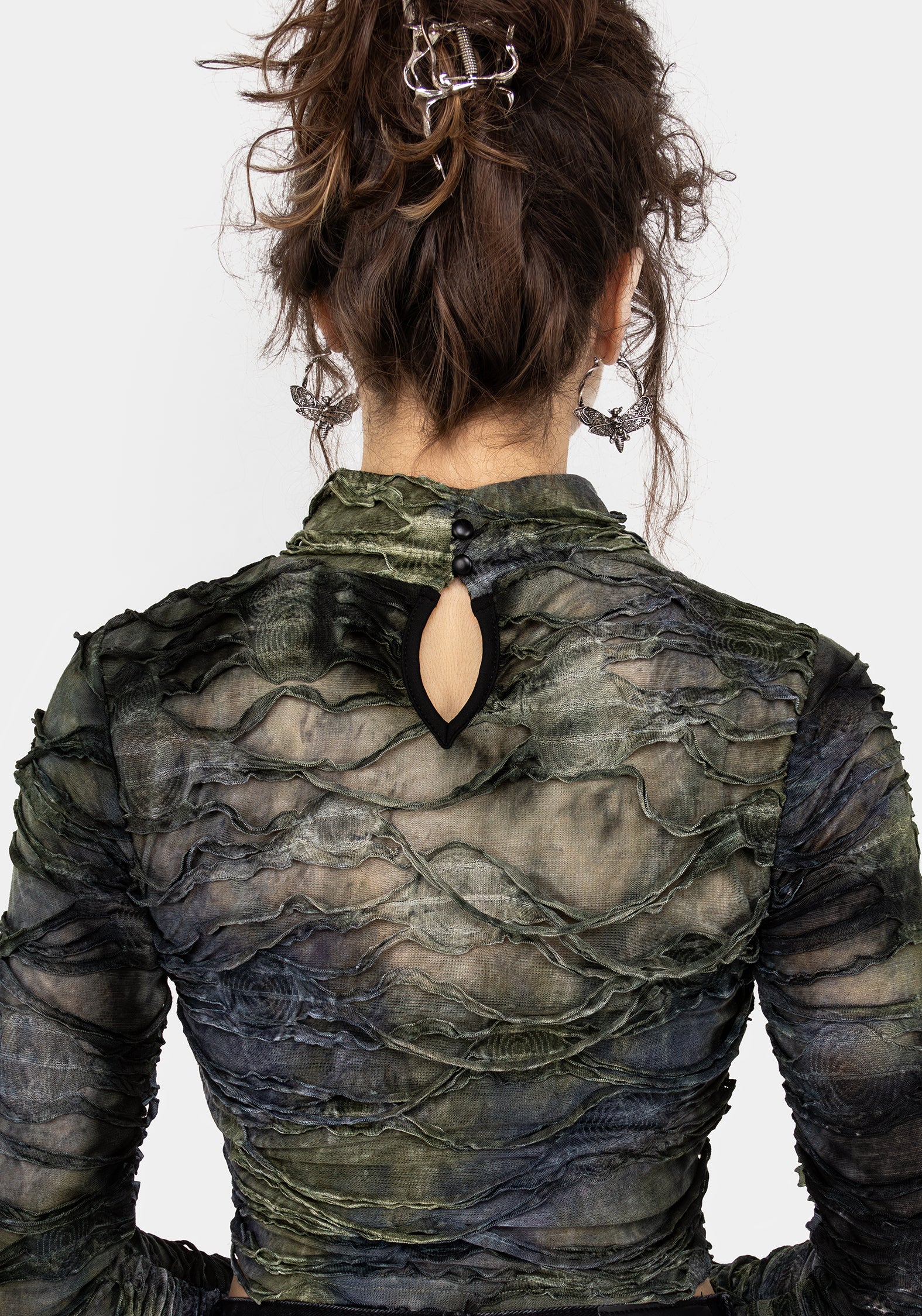 Chlorella Distressed Long Sleeve Top - Image 7