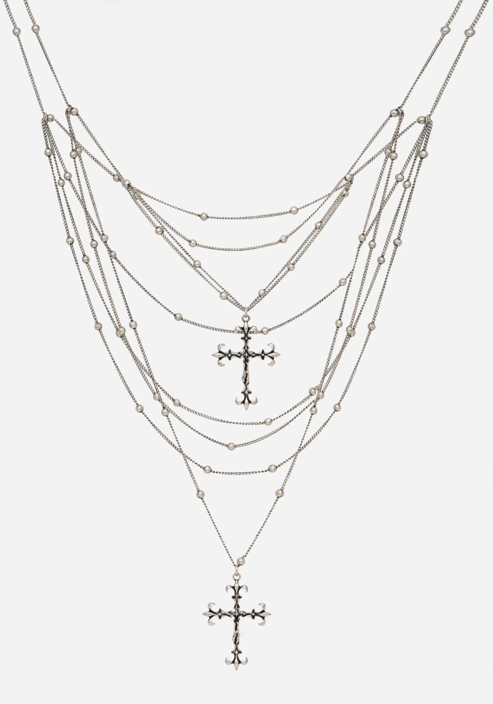 Chryx Layered Cross Necklace - Image 2