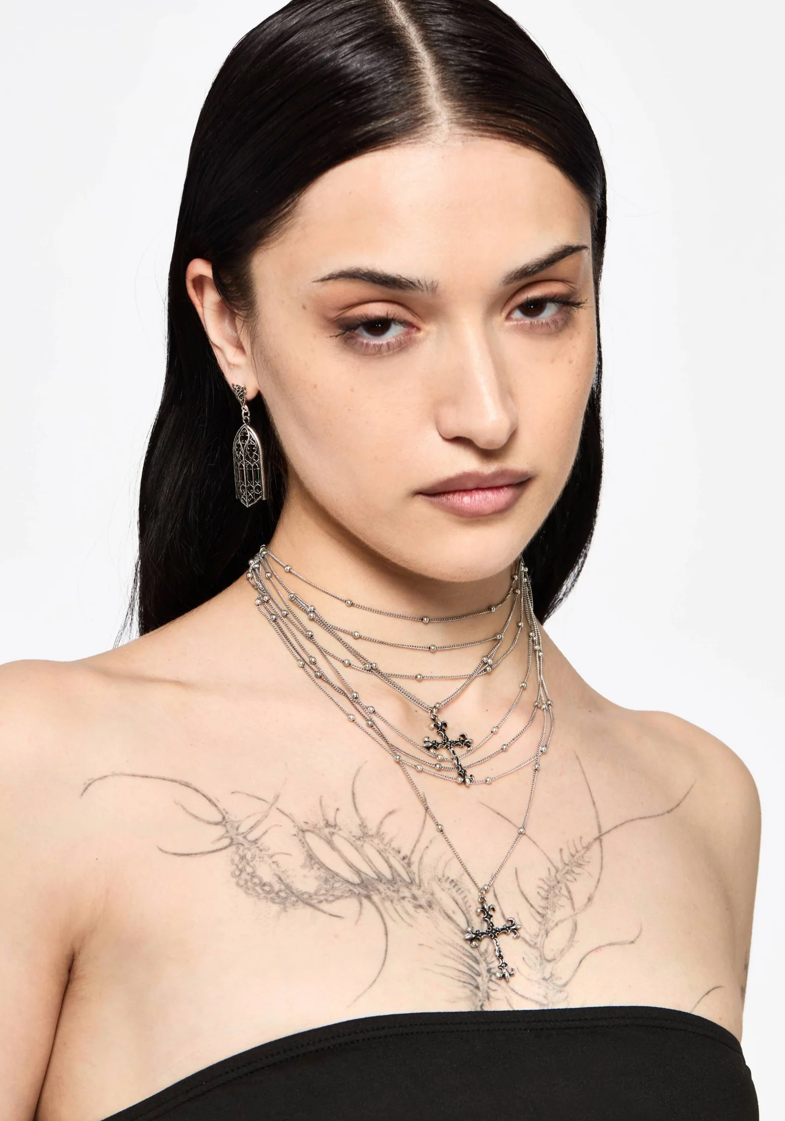 Chryx Layered Cross Necklace - Image 3