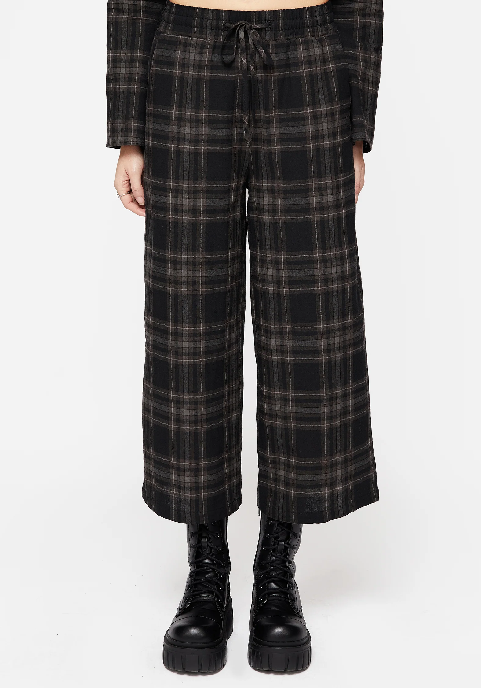 Clover Check Crop Trousers - Image 8