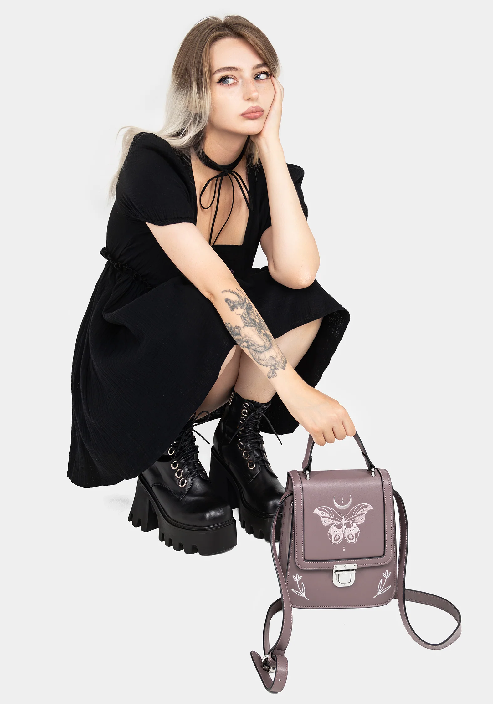 Cocoon Butterfly Crossbody Mini Satchel Bag - Image 13