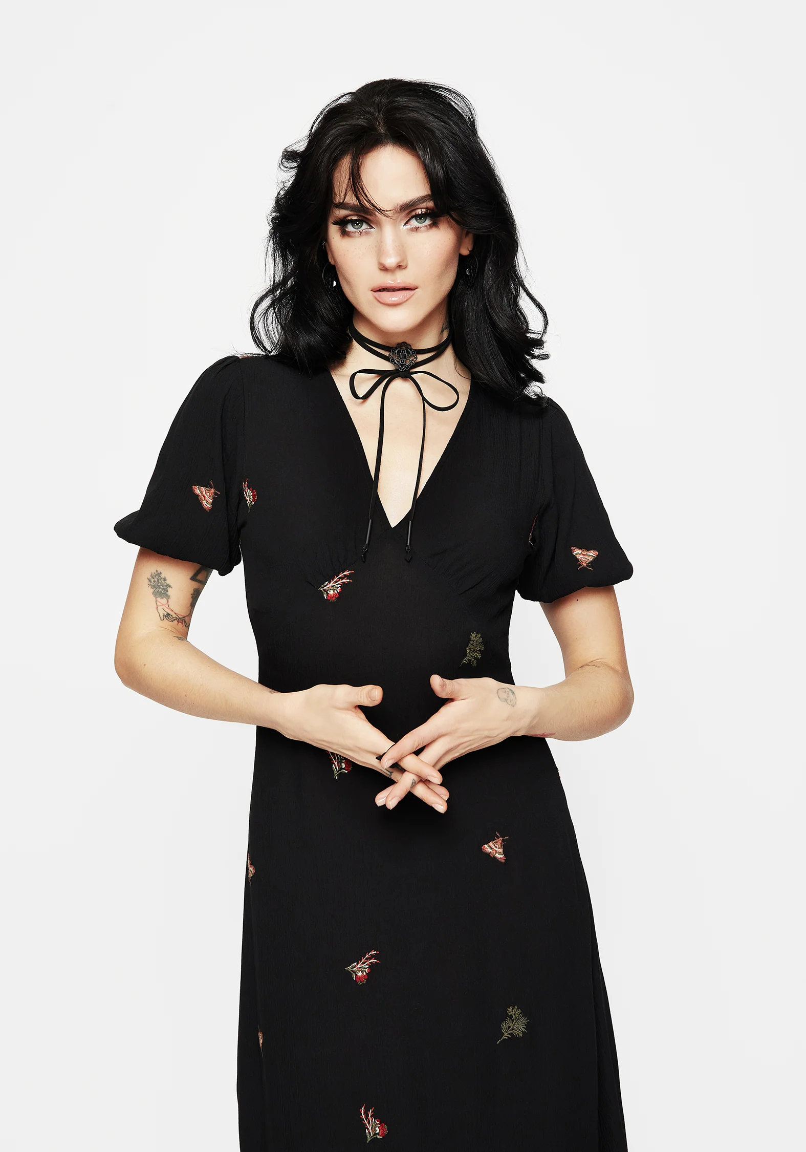 Copia Moth Embroidered Maxi Dress - Image 4