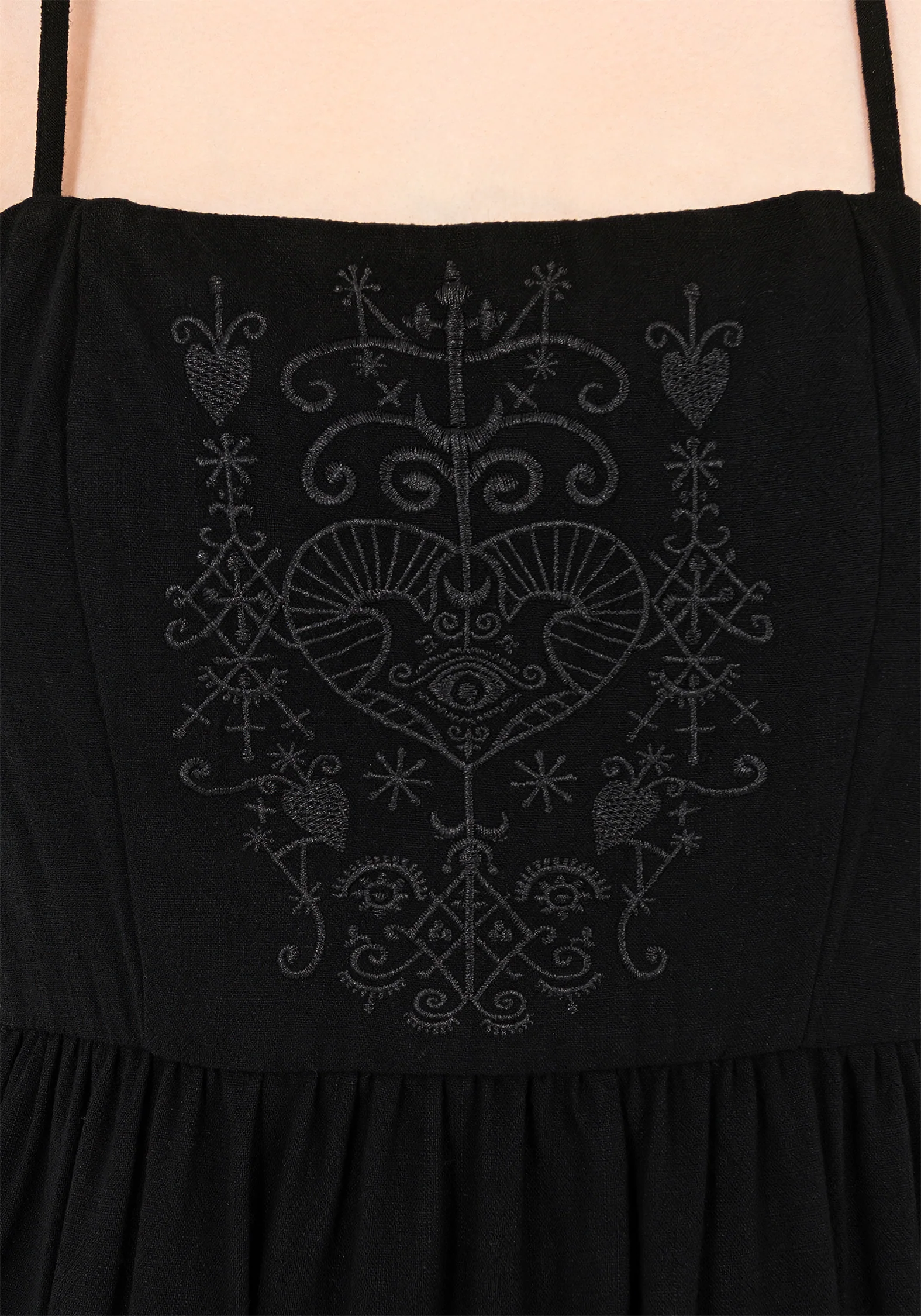 Cordata Embroidered Cami Mini Smock Dress - Image 2