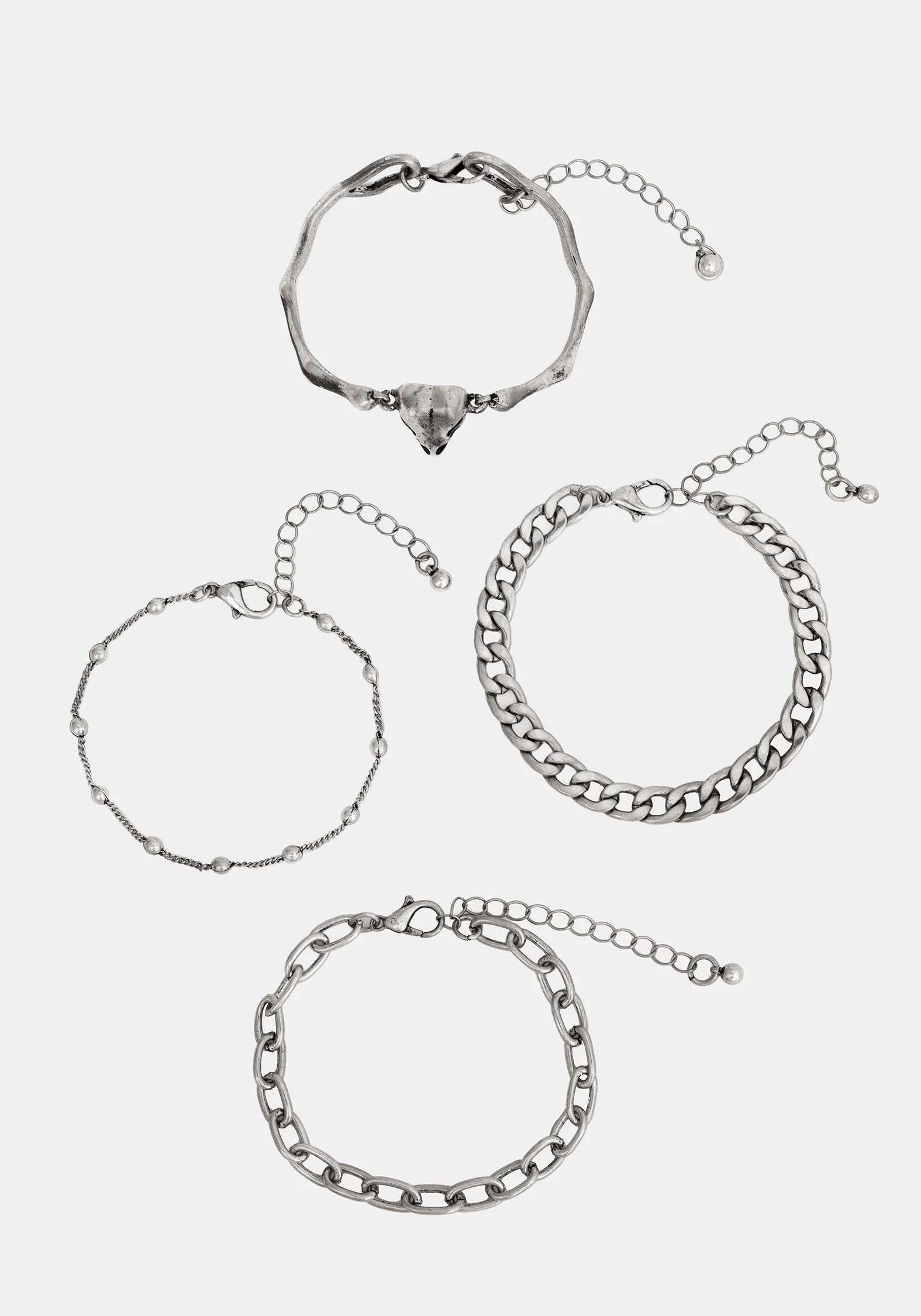 Corvus Bird Skull Bracelet Set - Image 7