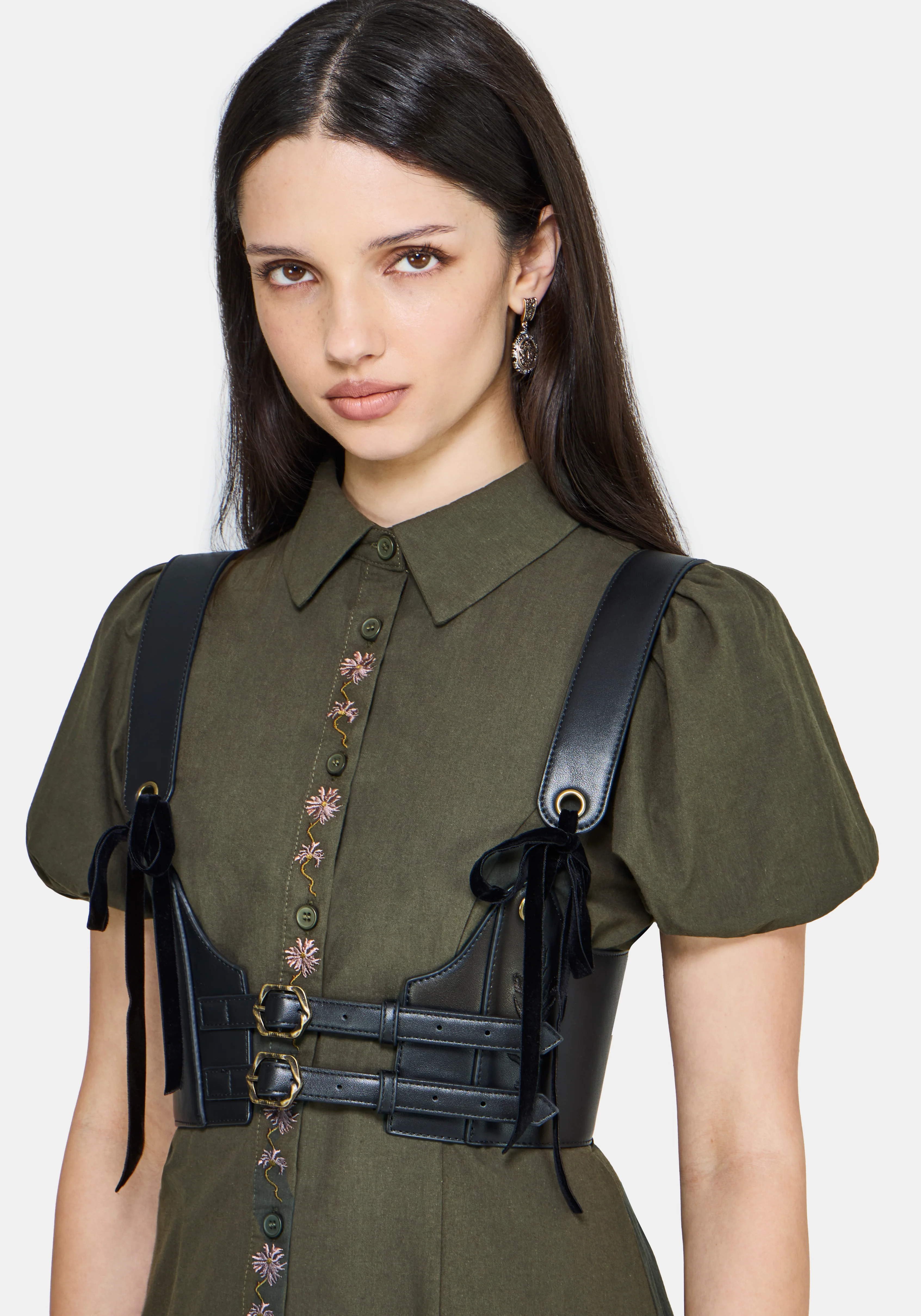 Cybele Embroidered Tie Front Harness - Image 5