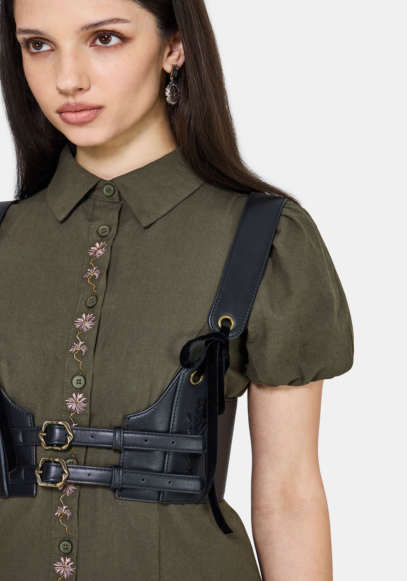 Cybele Embroidered Tie Front Harness - Image 6