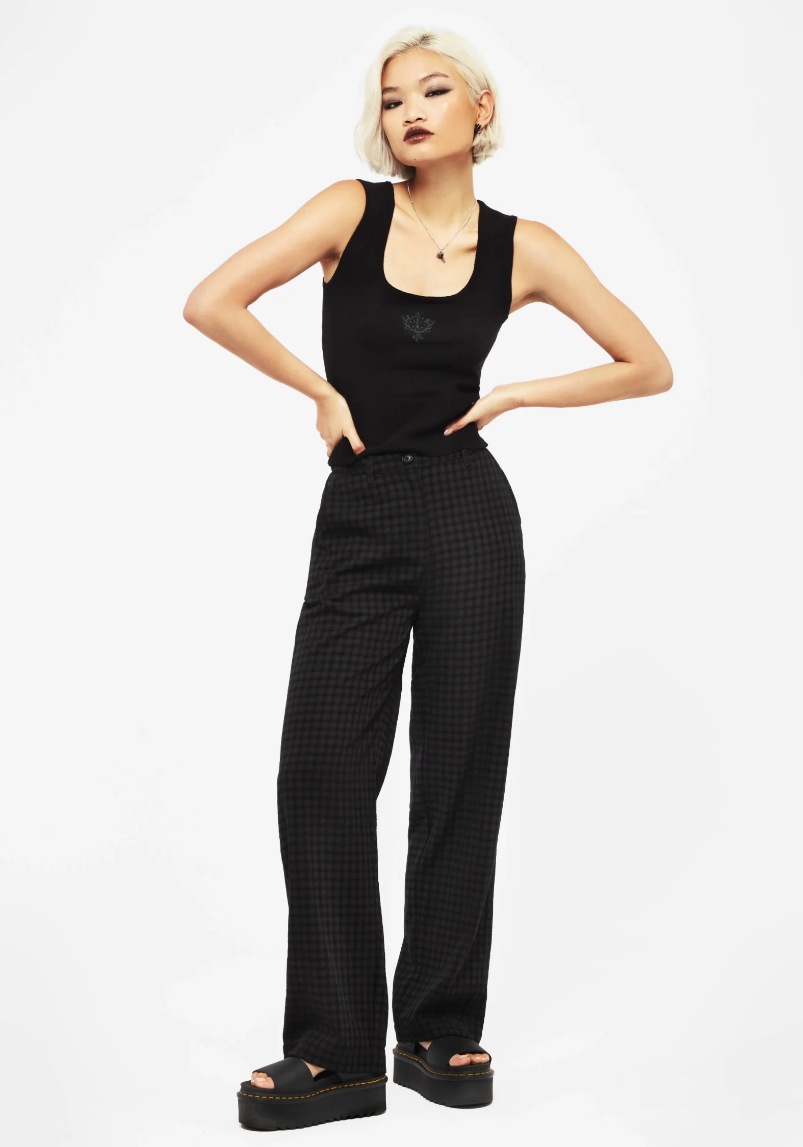 Elen Embroidered Rib Sleeveless Knit Top - Image 5