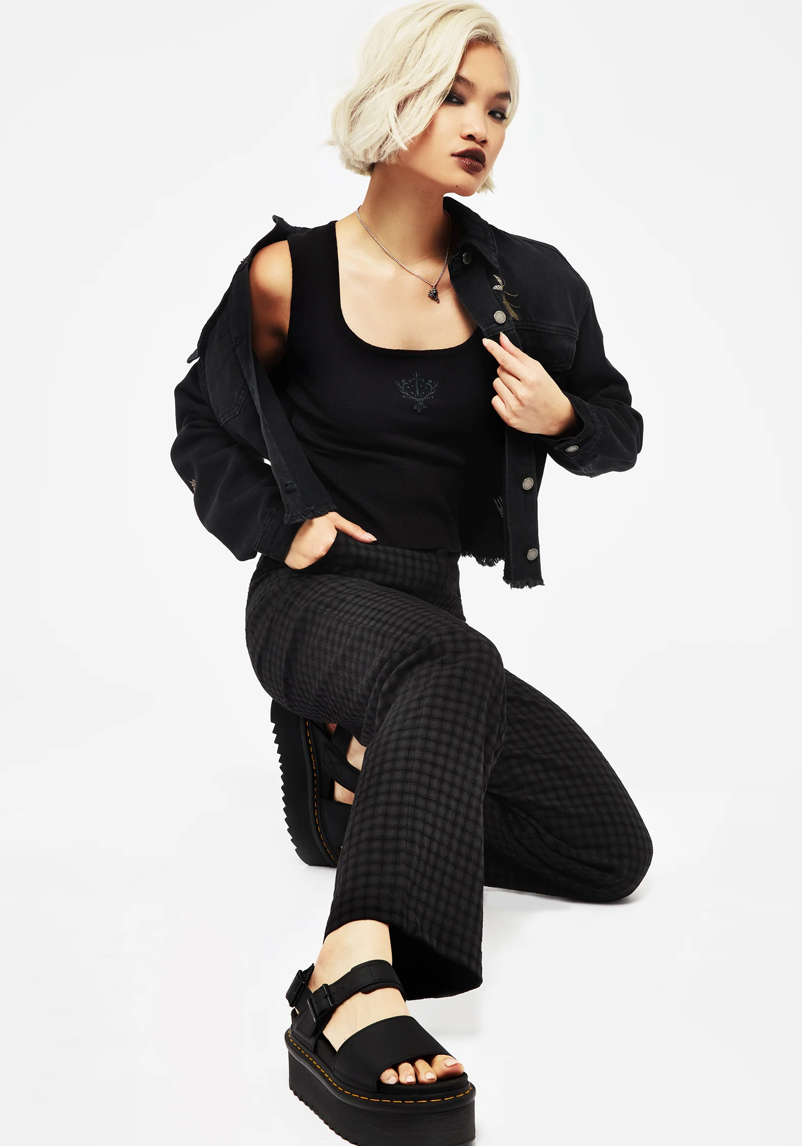Elen Embroidered Rib Sleeveless Knit Top - Image 7