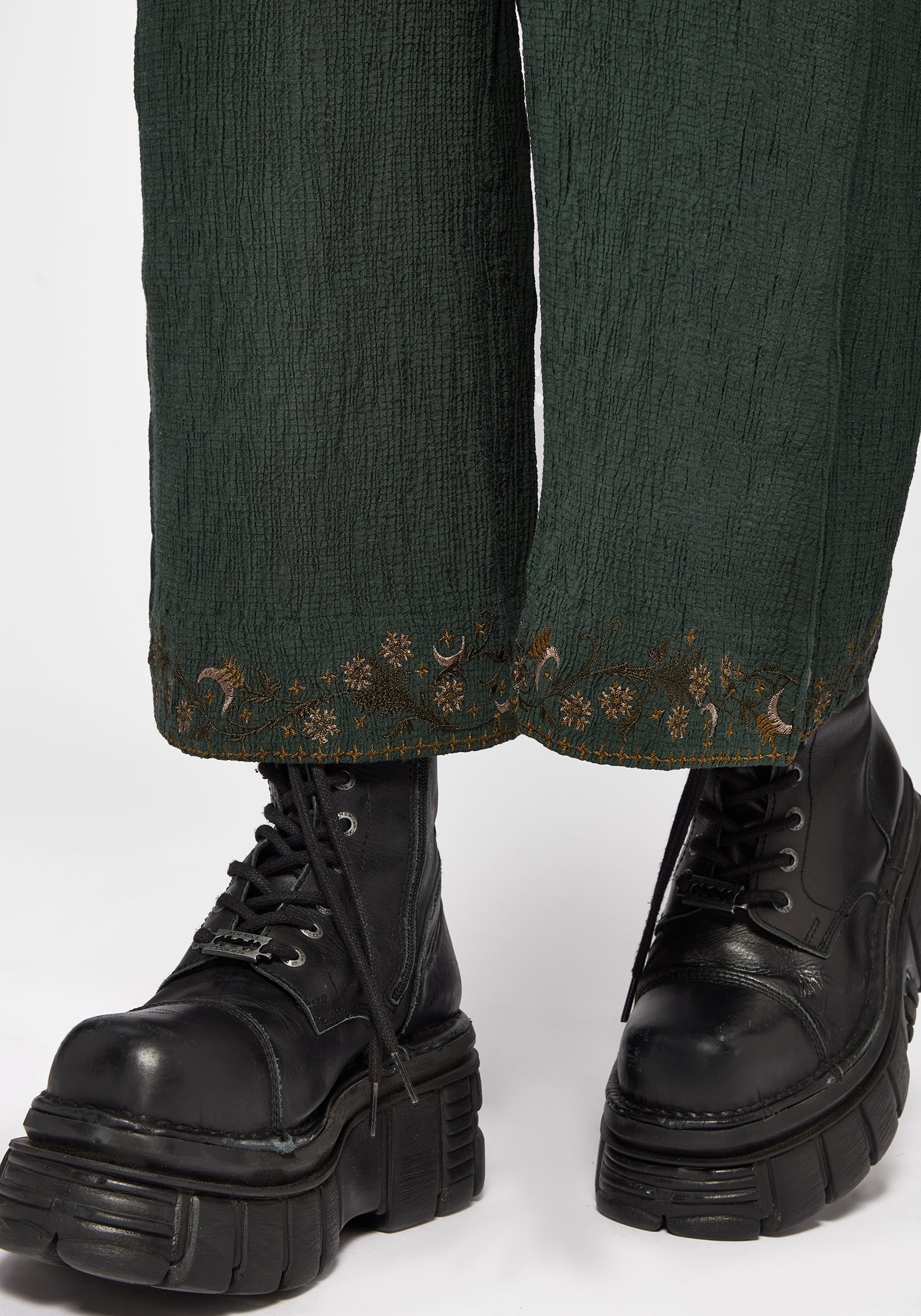 Elio Crinkle Embroidered Culotte - Image 2