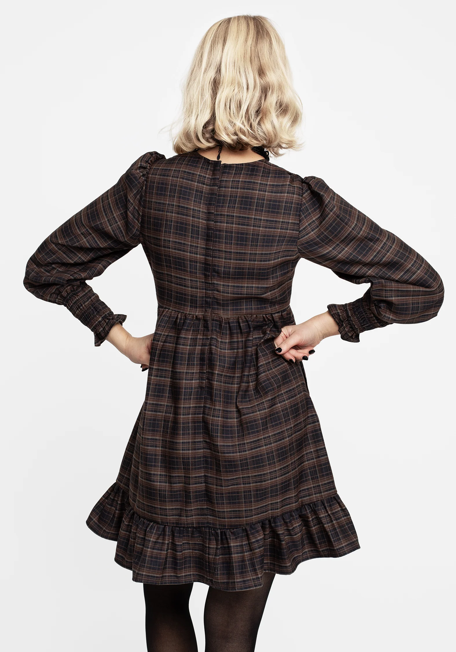 Embla Check Mini Smock Dress - Image 3