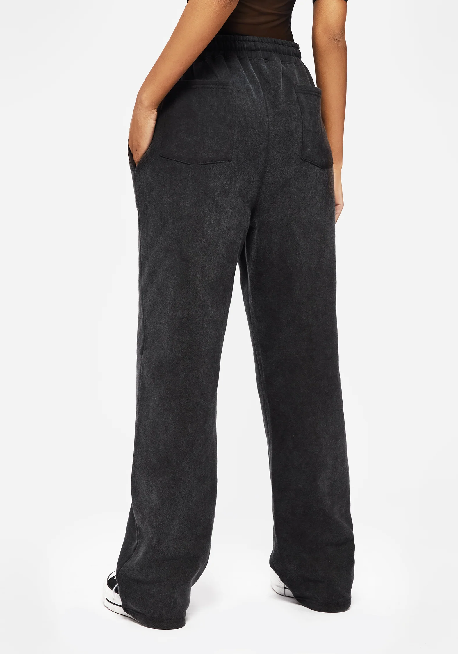 Entwined Rose Graphic Print Straight Leg Sweatpants - Image 3
