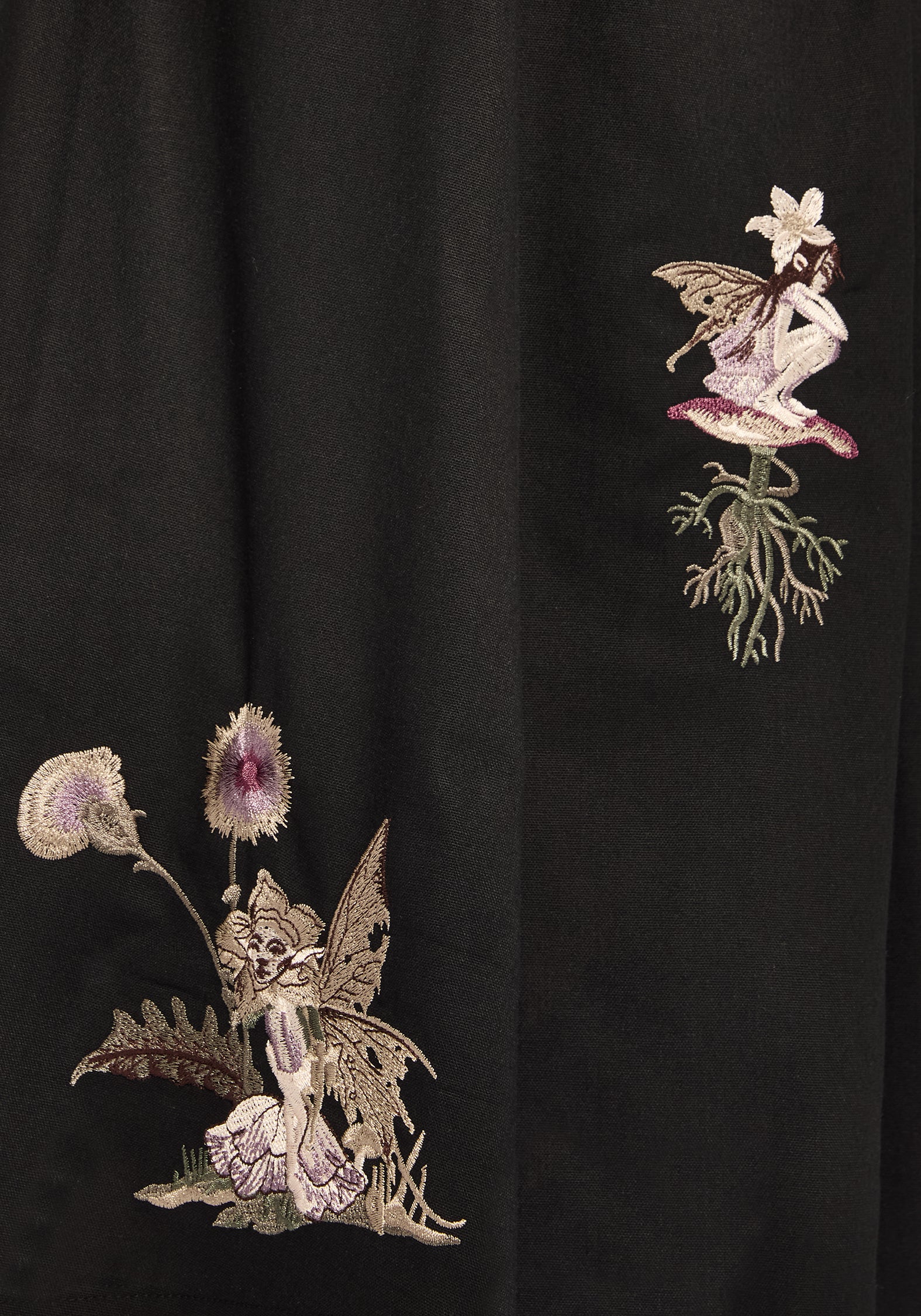 Faela Fairy Embroidered Tie Waist Paperbag Midi Skirt - Image 5