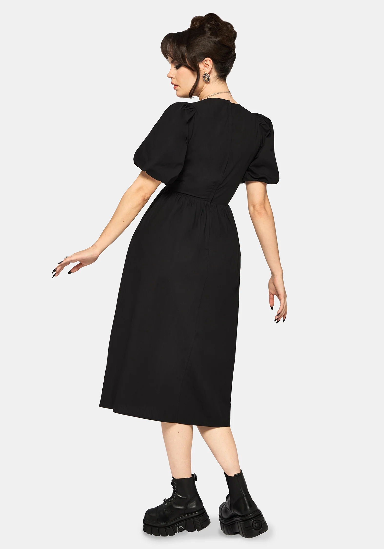 Fleux Phoenix Embroidered Wrap Midi Dress - Image 3