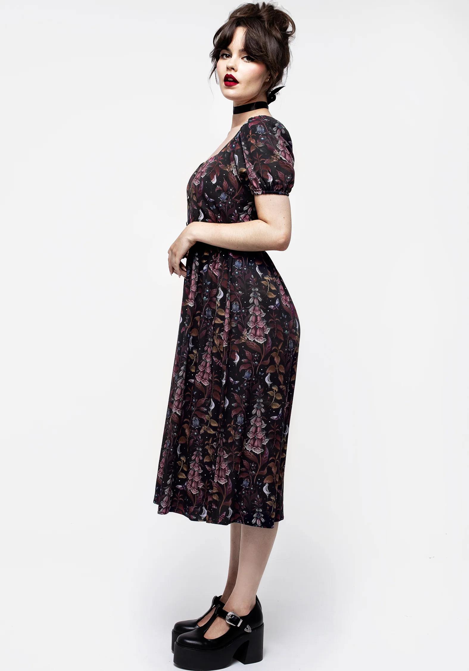 Foxglove Button Detail Midi Dress - Image 2