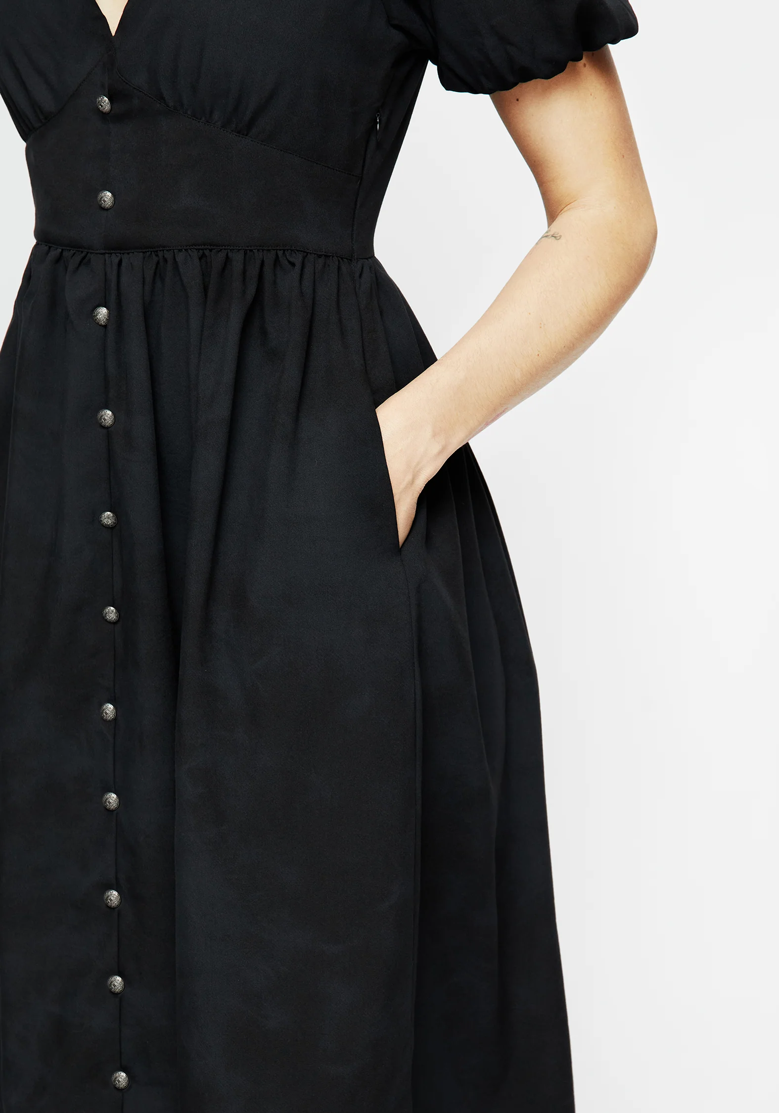 Gladys Button Front Midi Dress - Image 4