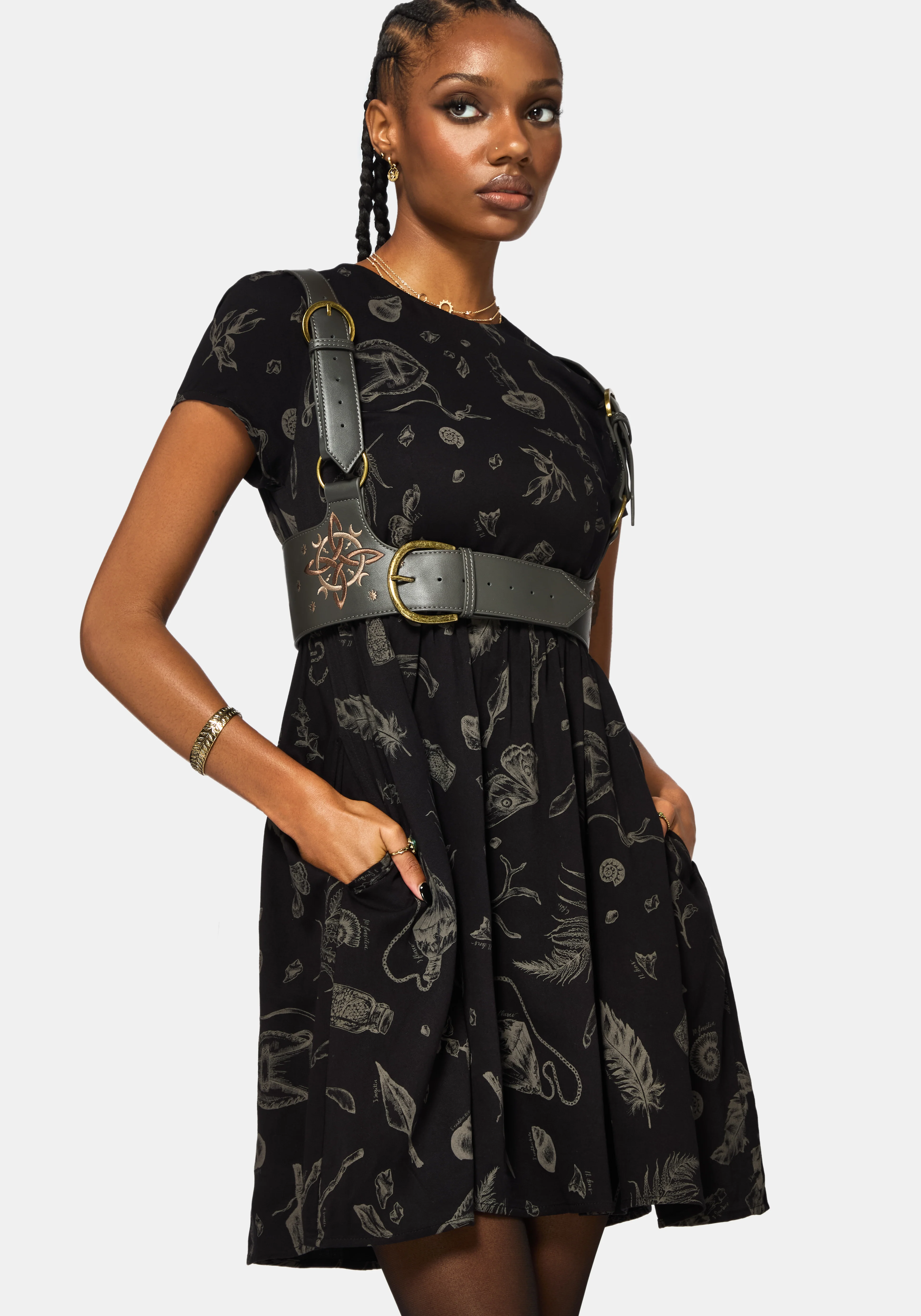 Helena Highland Foraging Mini Skater Dress - Image 5
