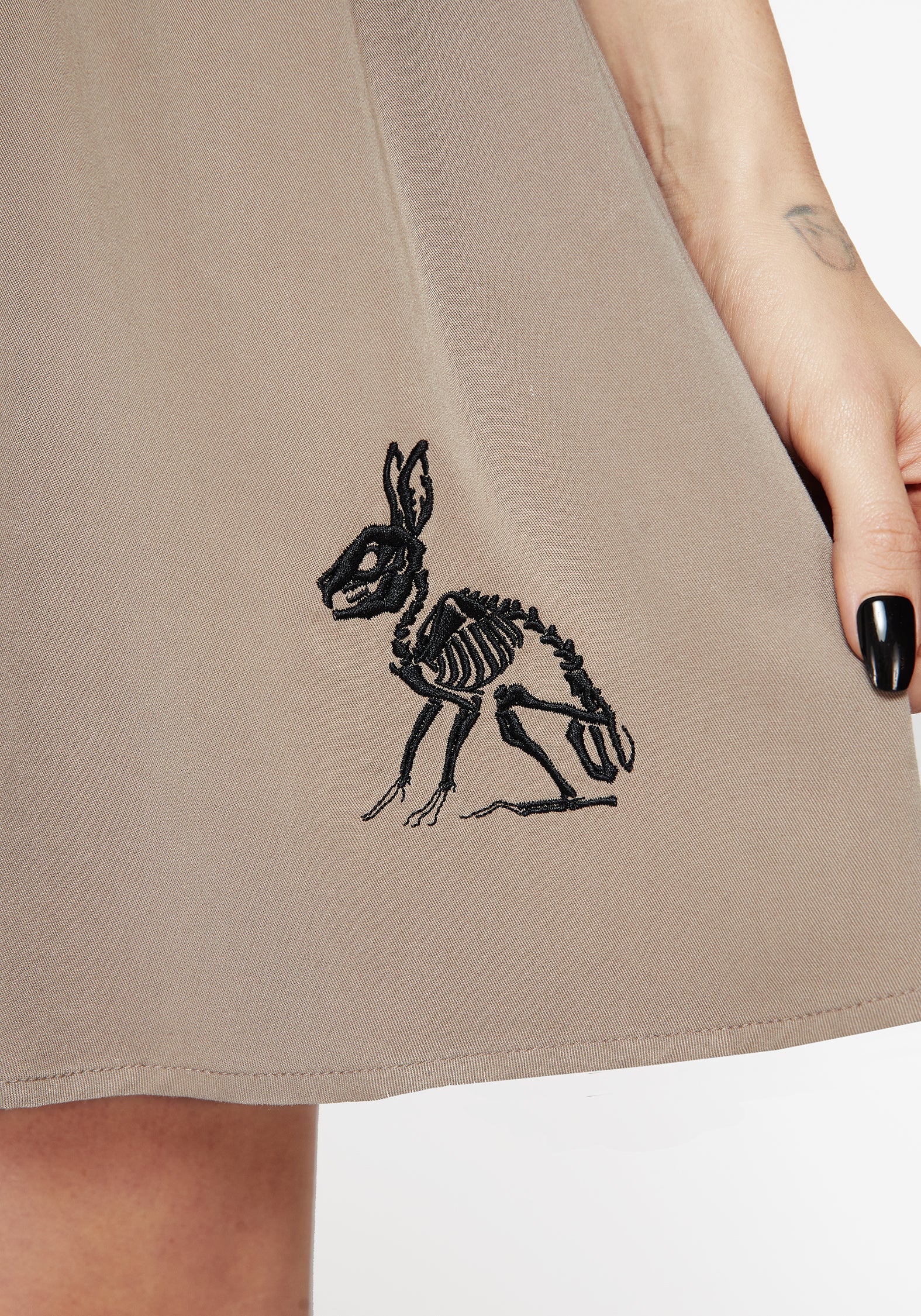 Hester Embroidered Button Up Mini Dress - Image 2