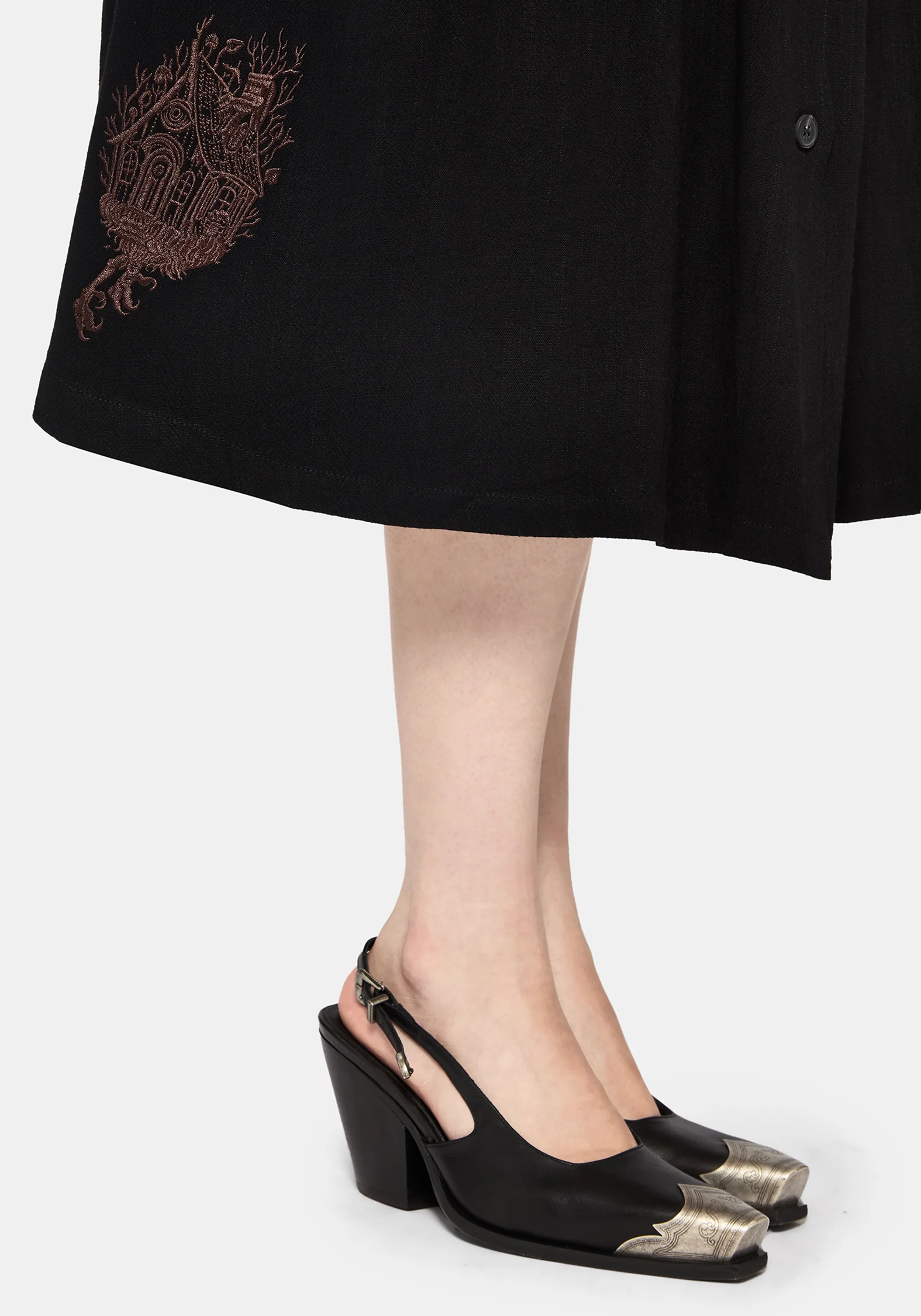 Hexborn Baba Yaga Embroidered Midi Skirt - Image 5