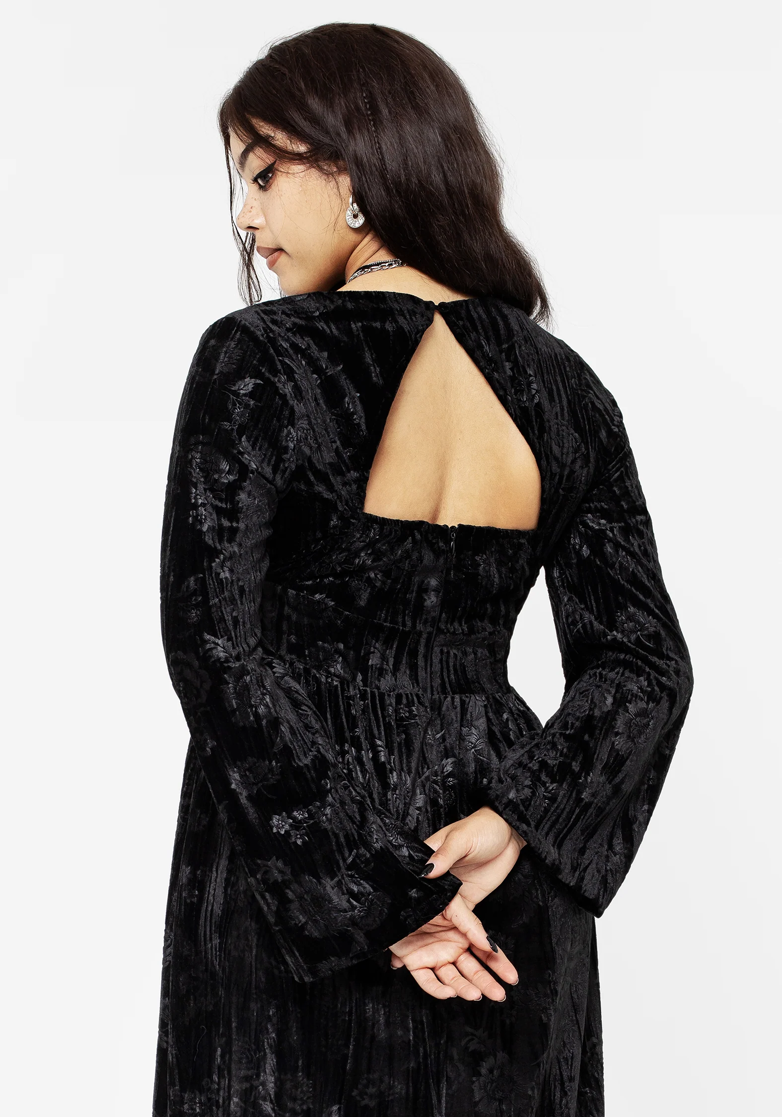 Invocation Flared Sleeve Midi Dress - Image 2
