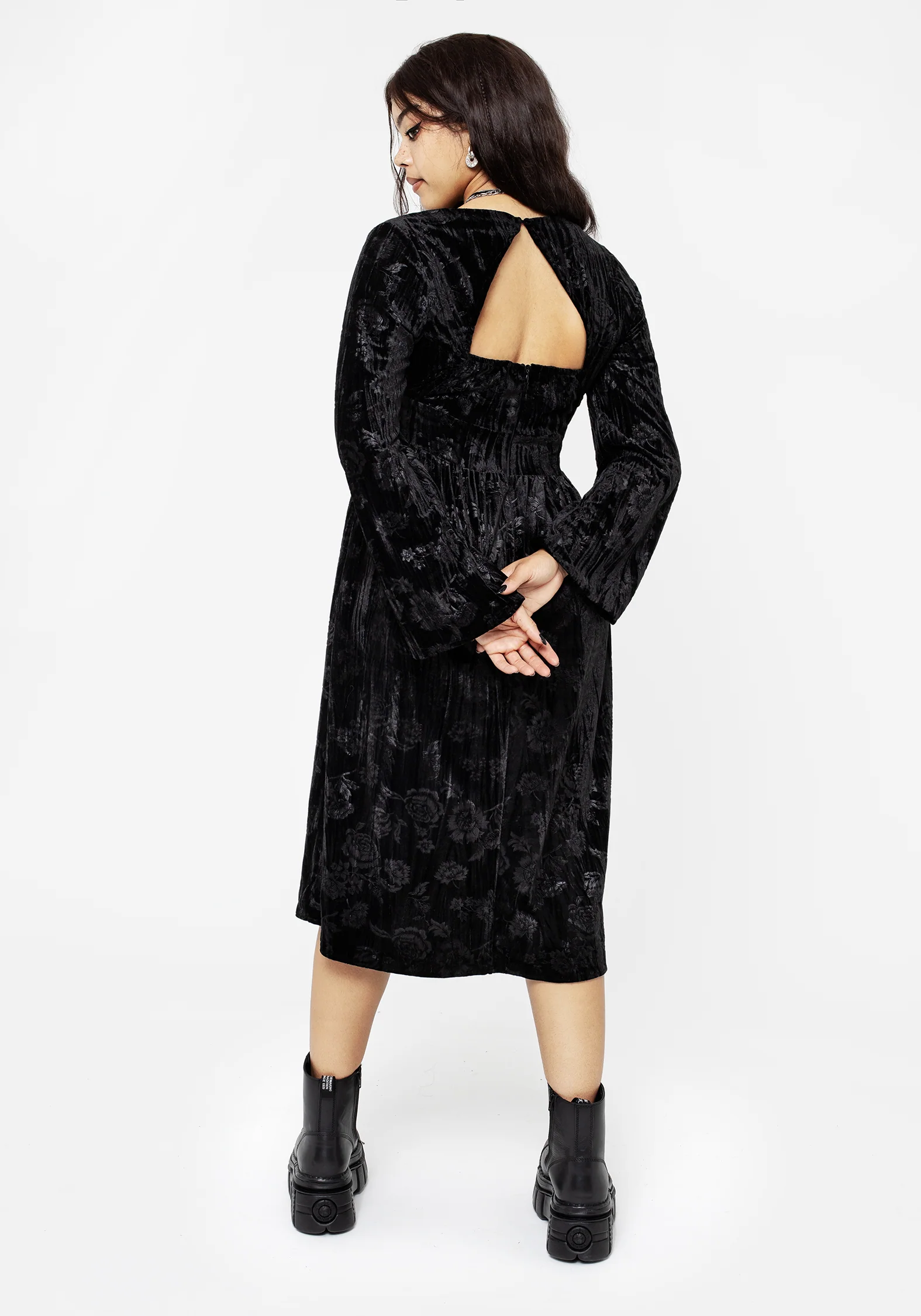 Invocation Flared Sleeve Midi Dress - Image 3