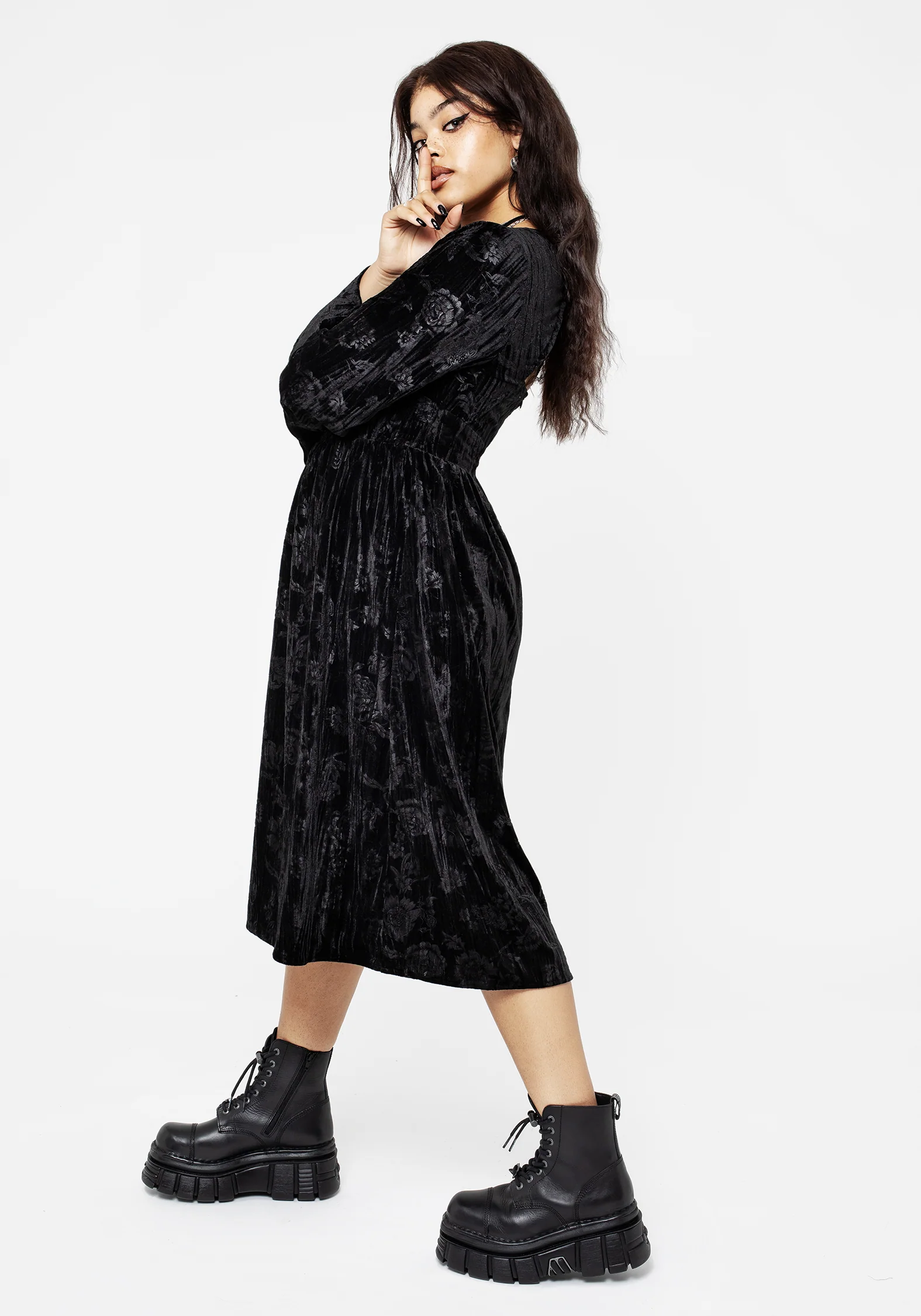 Invocation Flared Sleeve Midi Dress - Image 5