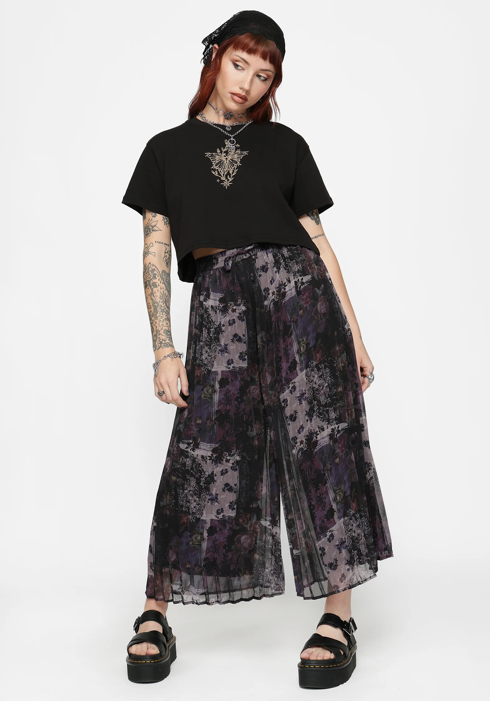 Iskra Mystic Floral Chiffon Culotte - Image 2