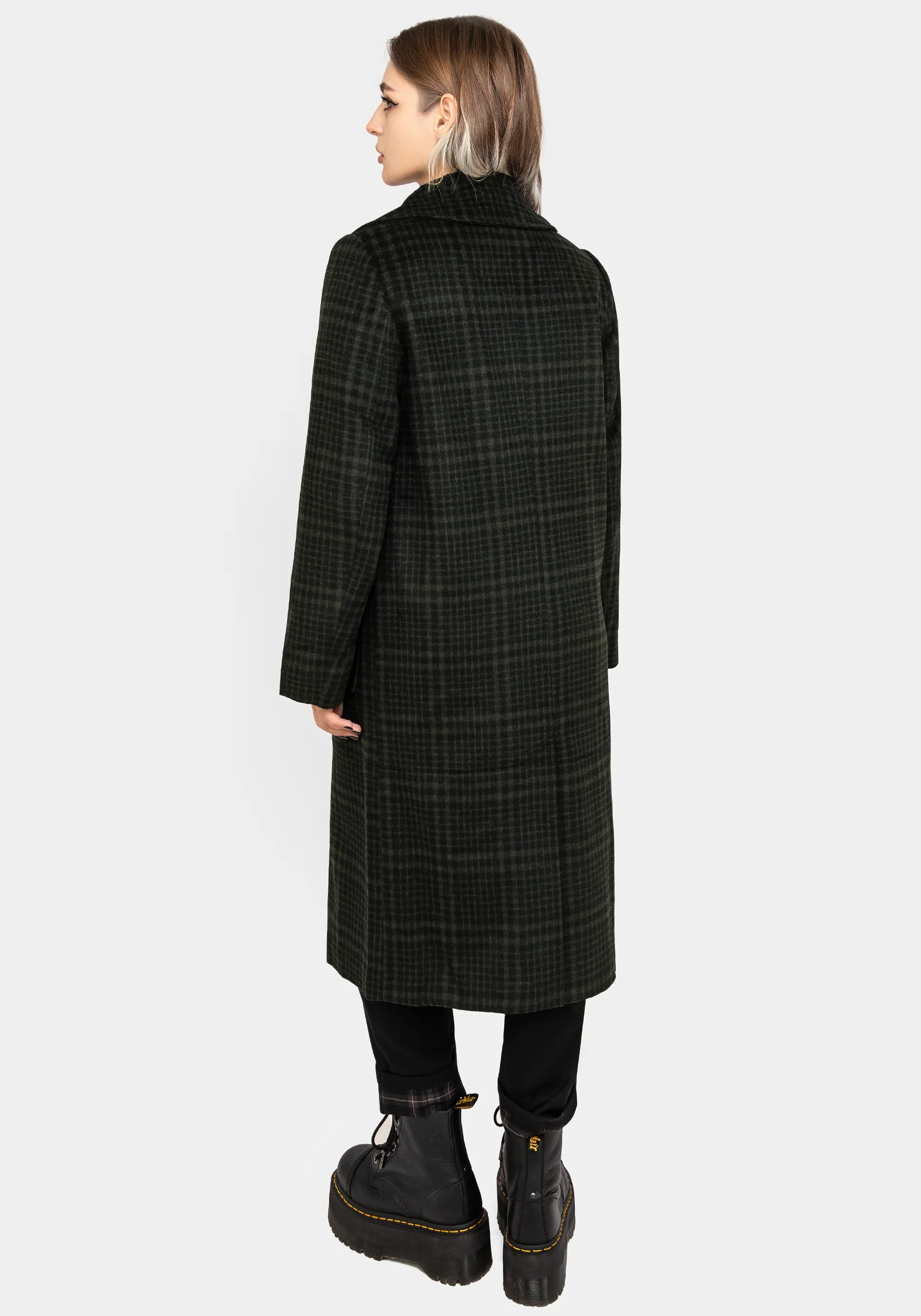 Jackdaw Check Wool Blend Duster Coat - Image 4