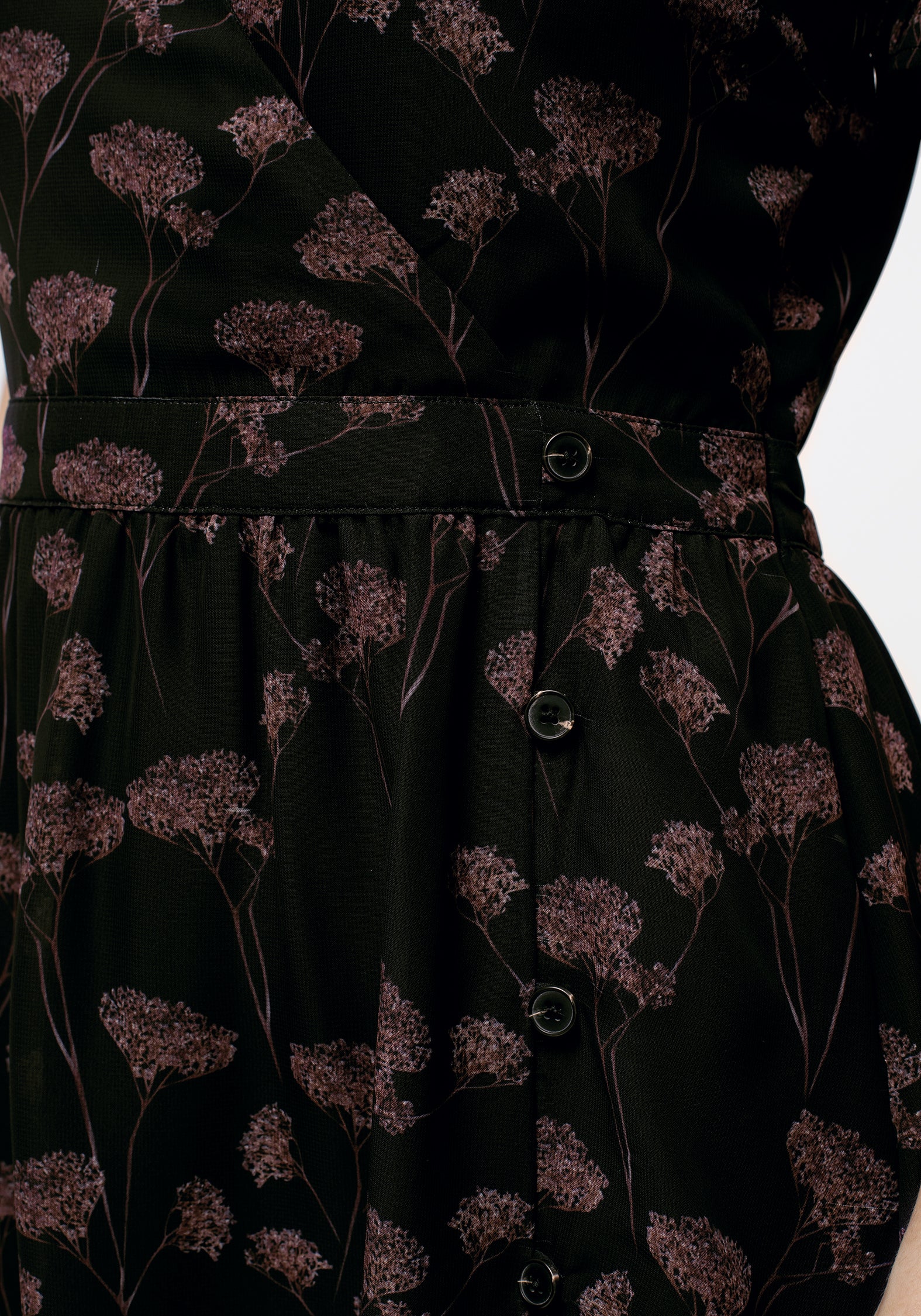 Judas V-Neck Button Midi Dress - Image 2