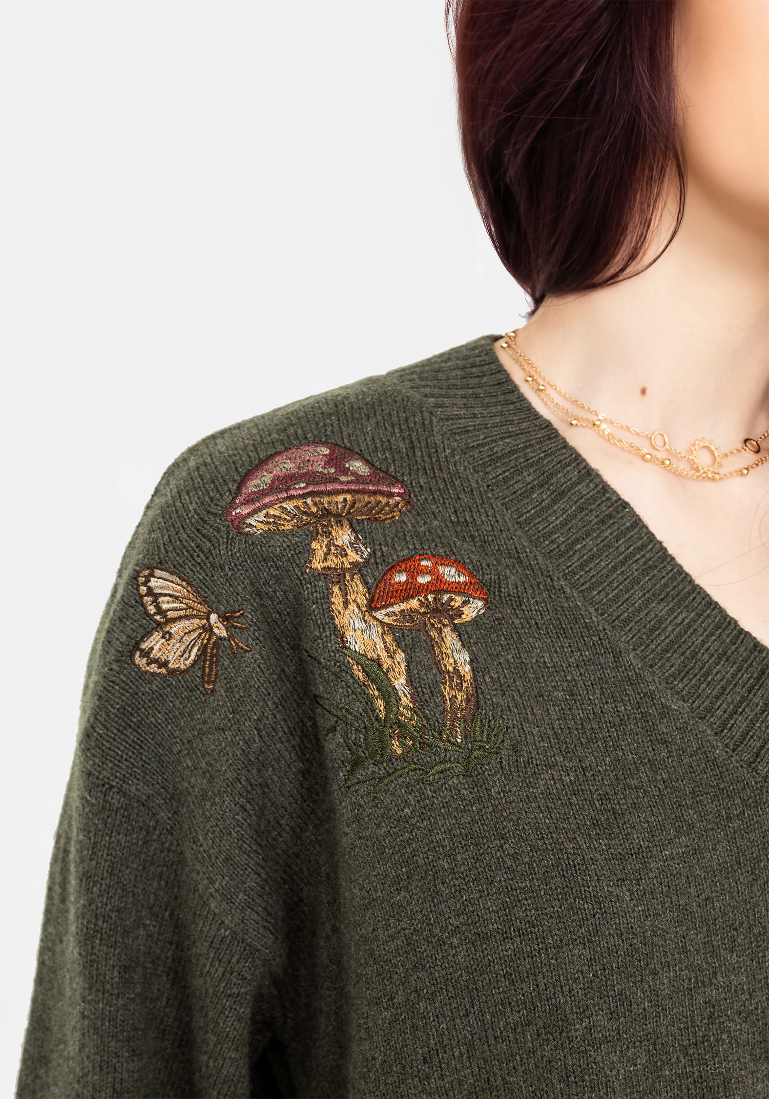 Keira Cotton Toadstool Embroidered Sweater - Image 2