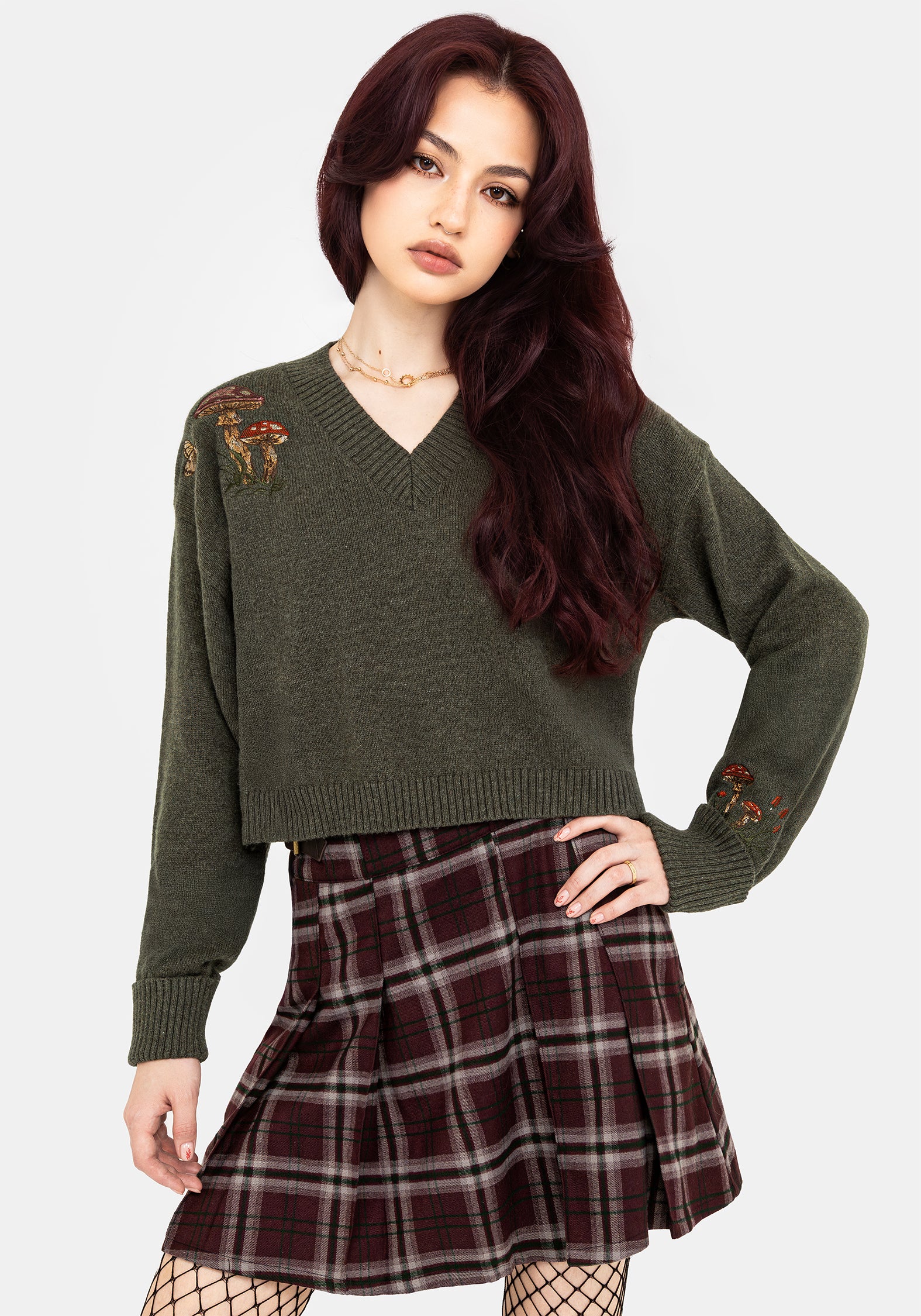 Keira Cotton Toadstool Embroidered Sweater - Image 4