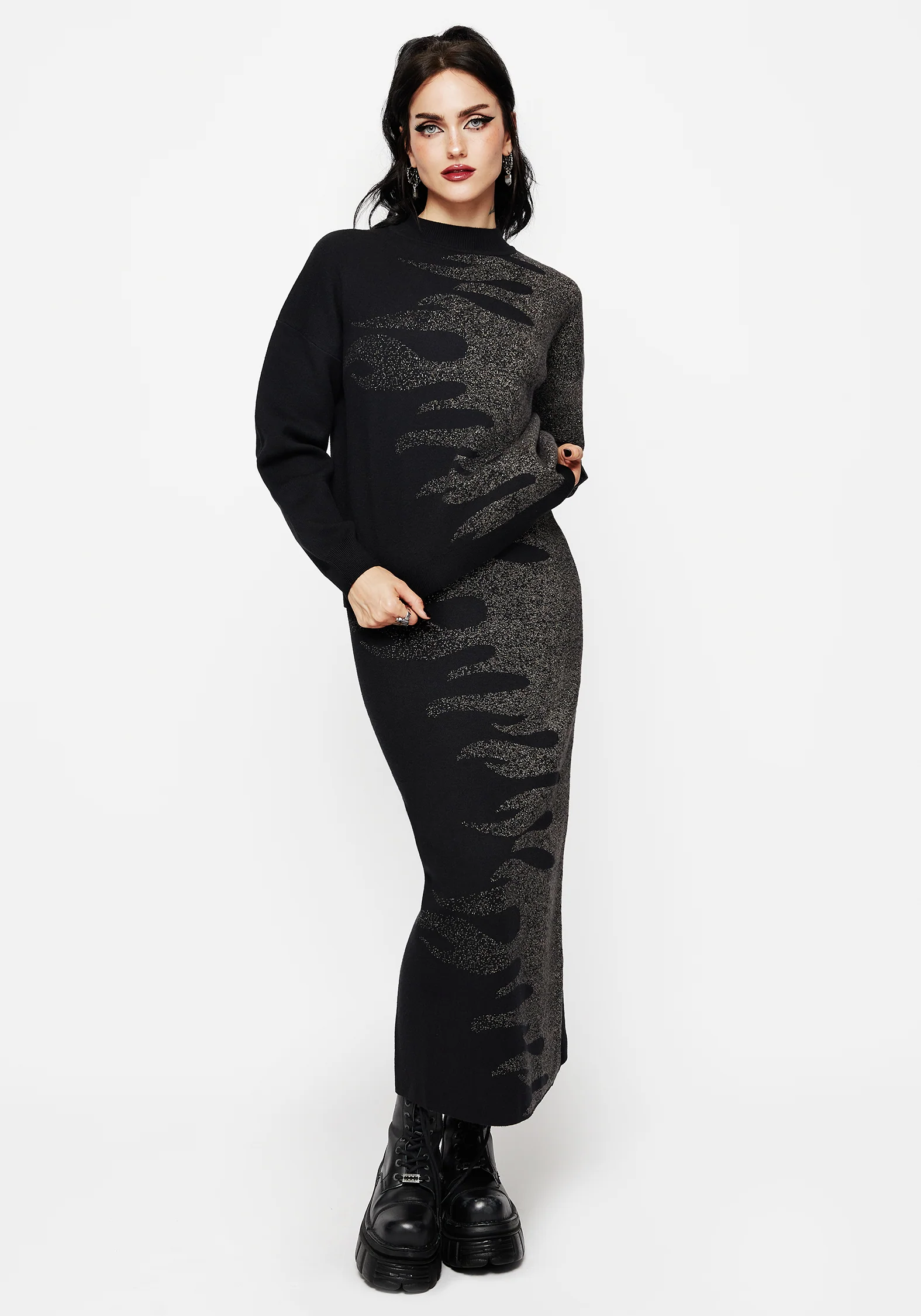 Kenna Flame Lurex Knit Sweater - Image 4