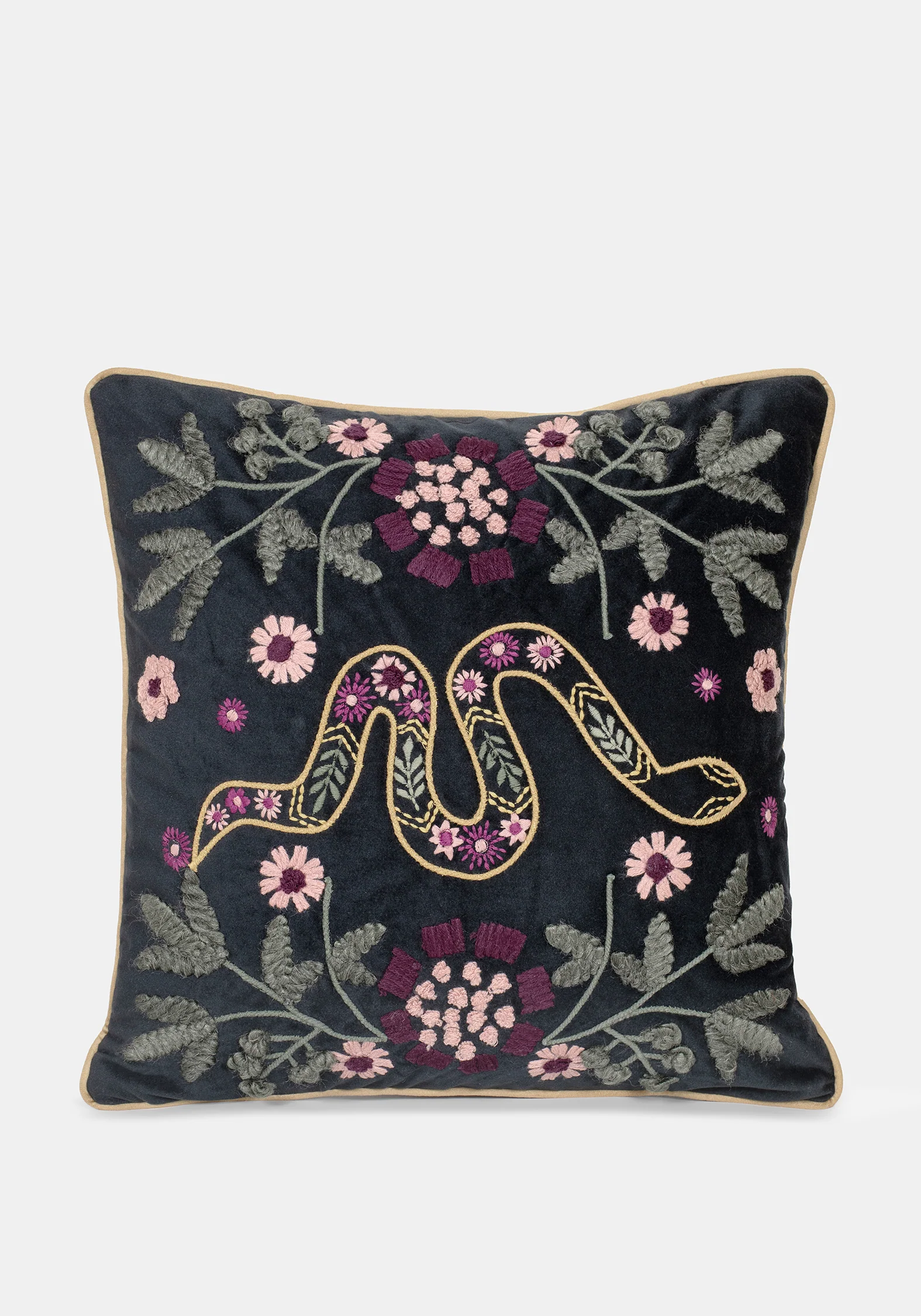 Kobra Snake Square Cushion