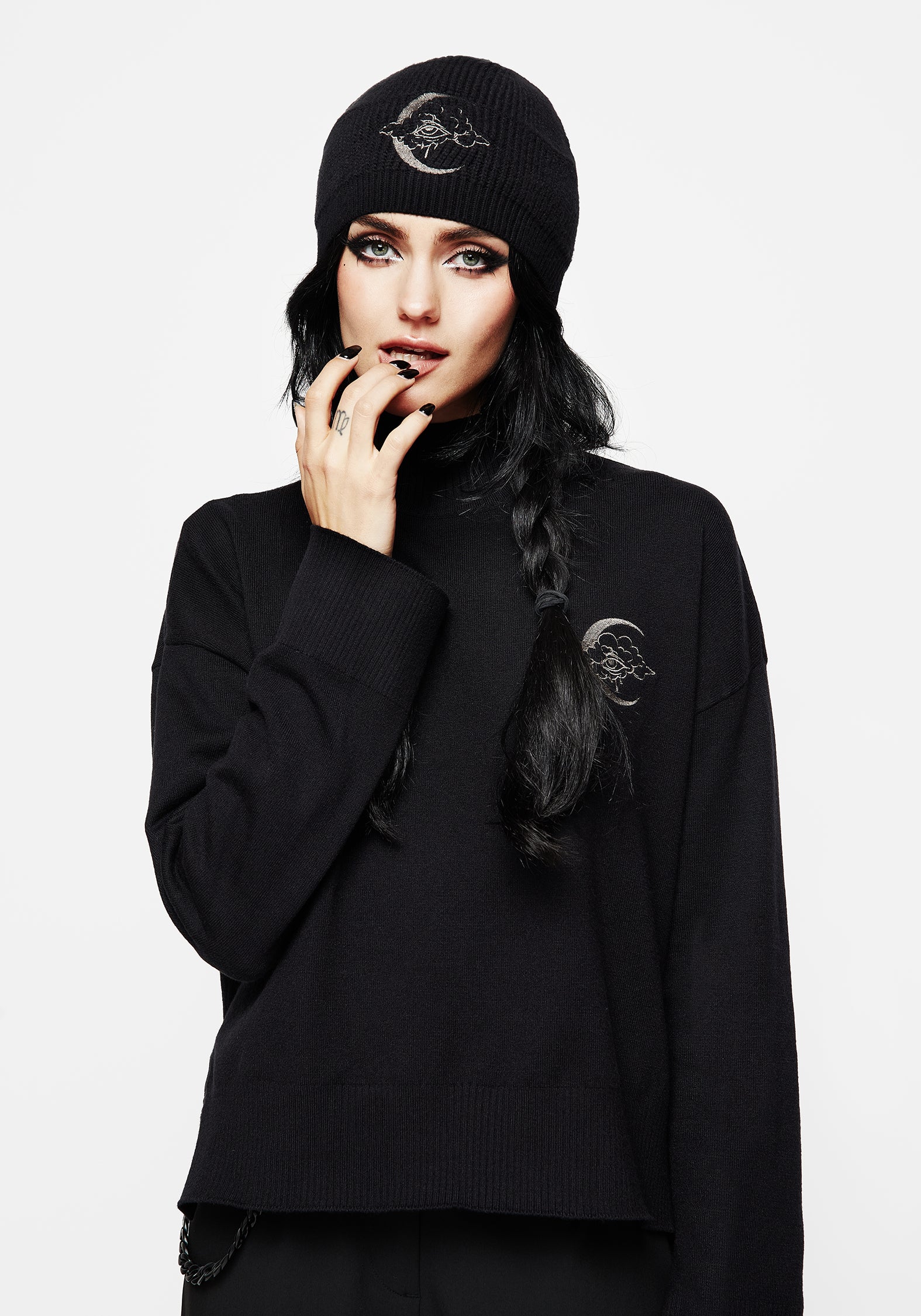 Lachrymose Embroidered Mock Neck Sweater - Image 6
