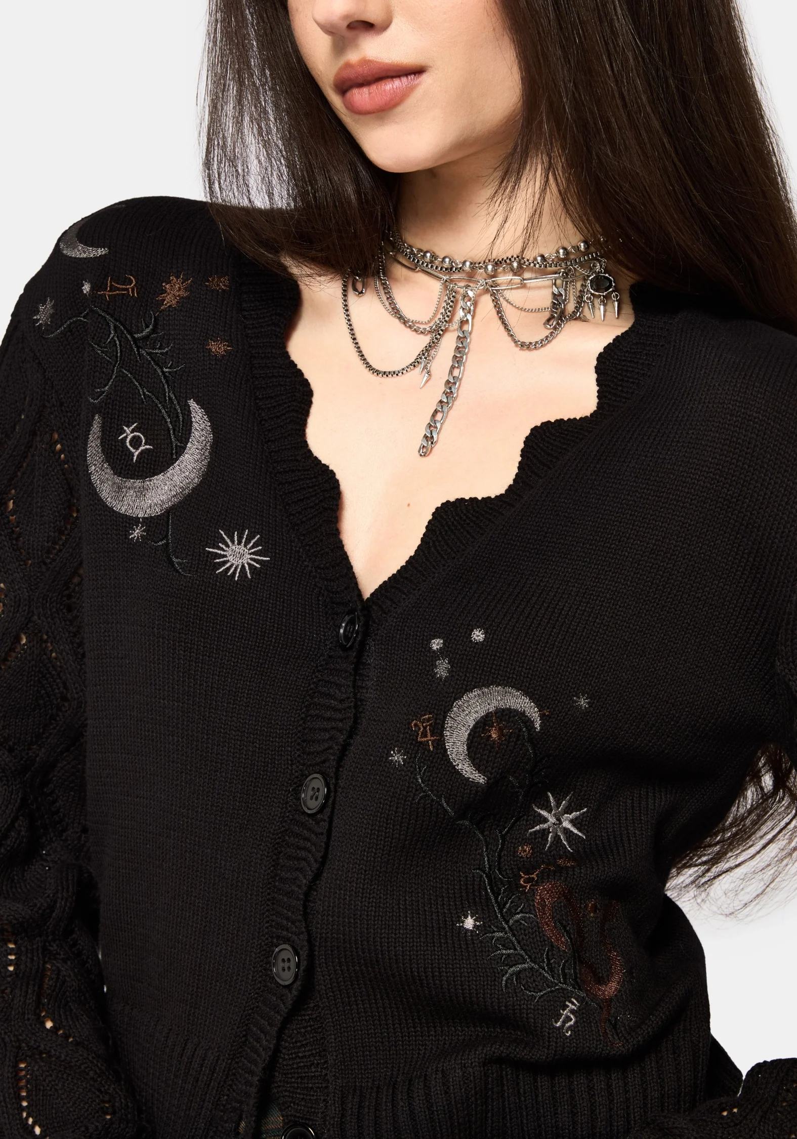 Lumi Celestial Embroidered Knit Cardigan - Image 2