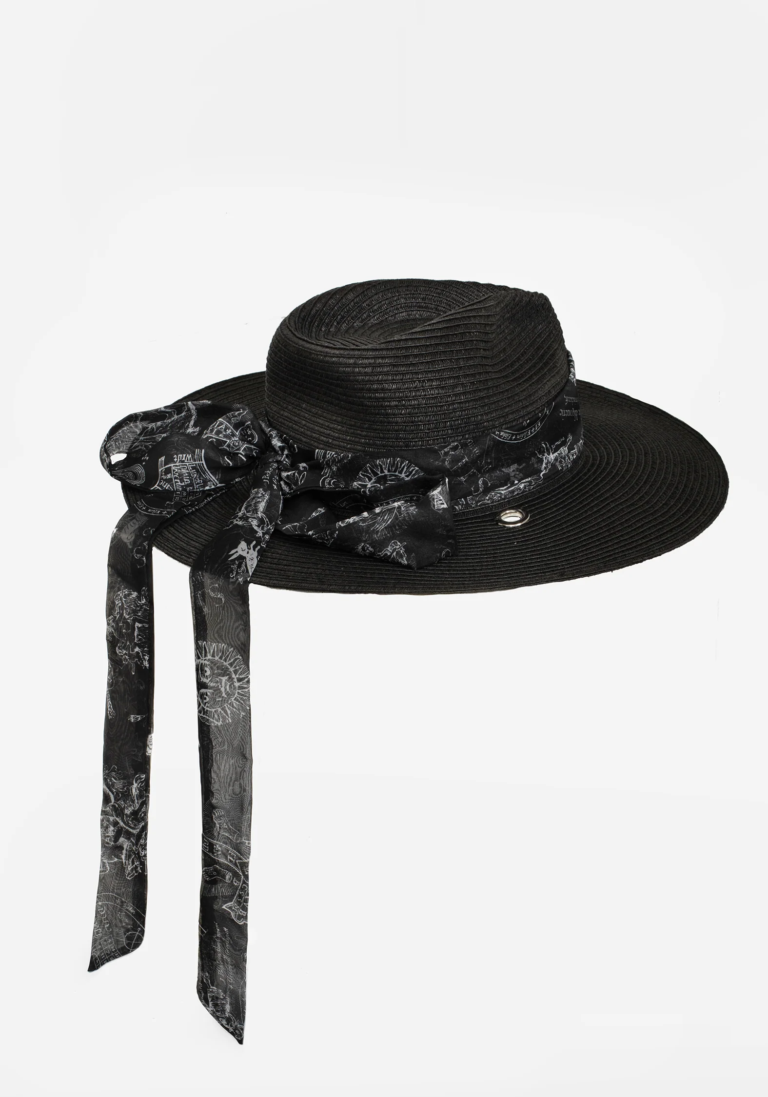 Maleficarum Tie Detail Sun Hat - Image 10