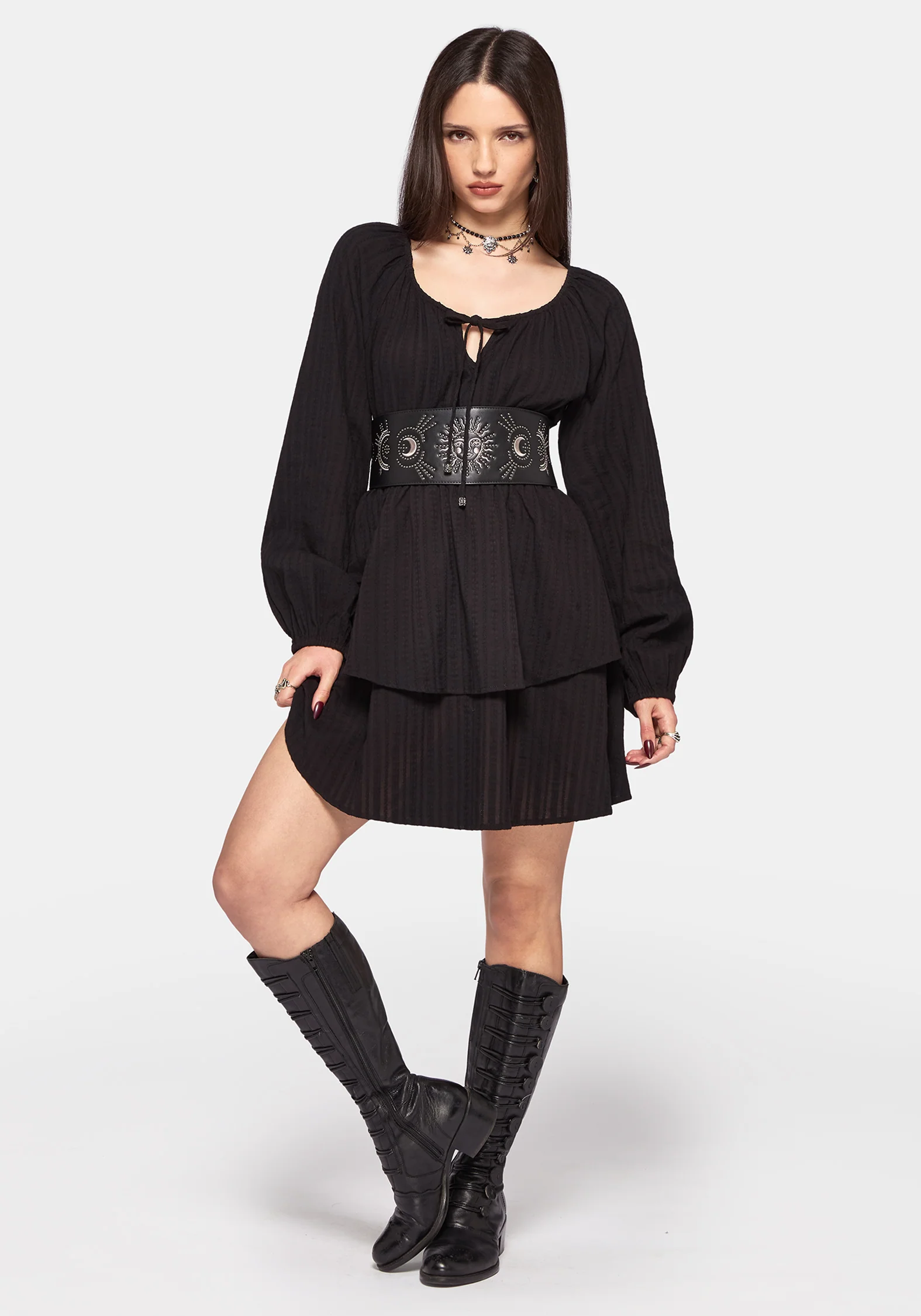 Marcia Tie Front Mini Dress - Image 4