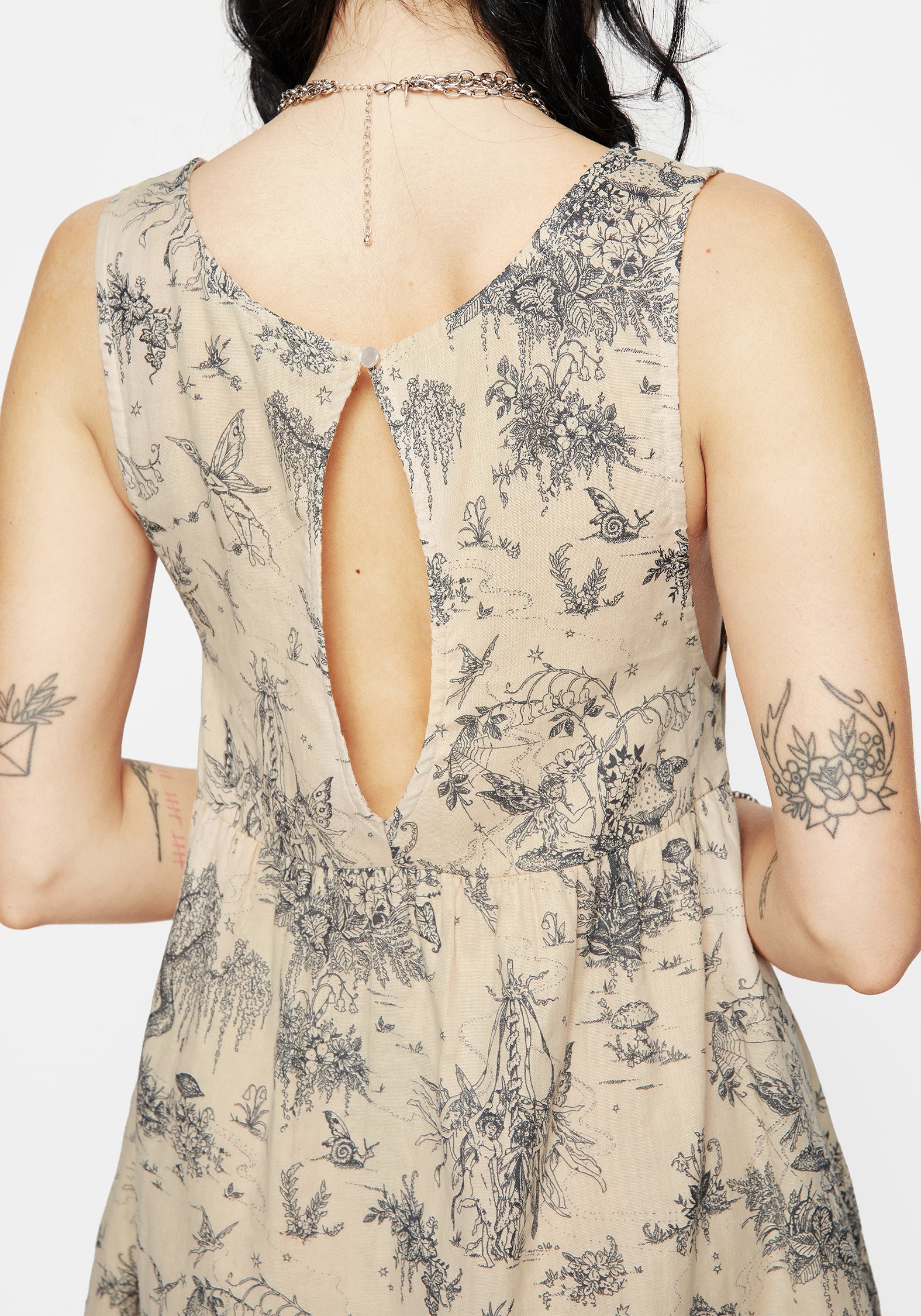 Maypole Cotton Print Mini Smock Dress - Image 2
