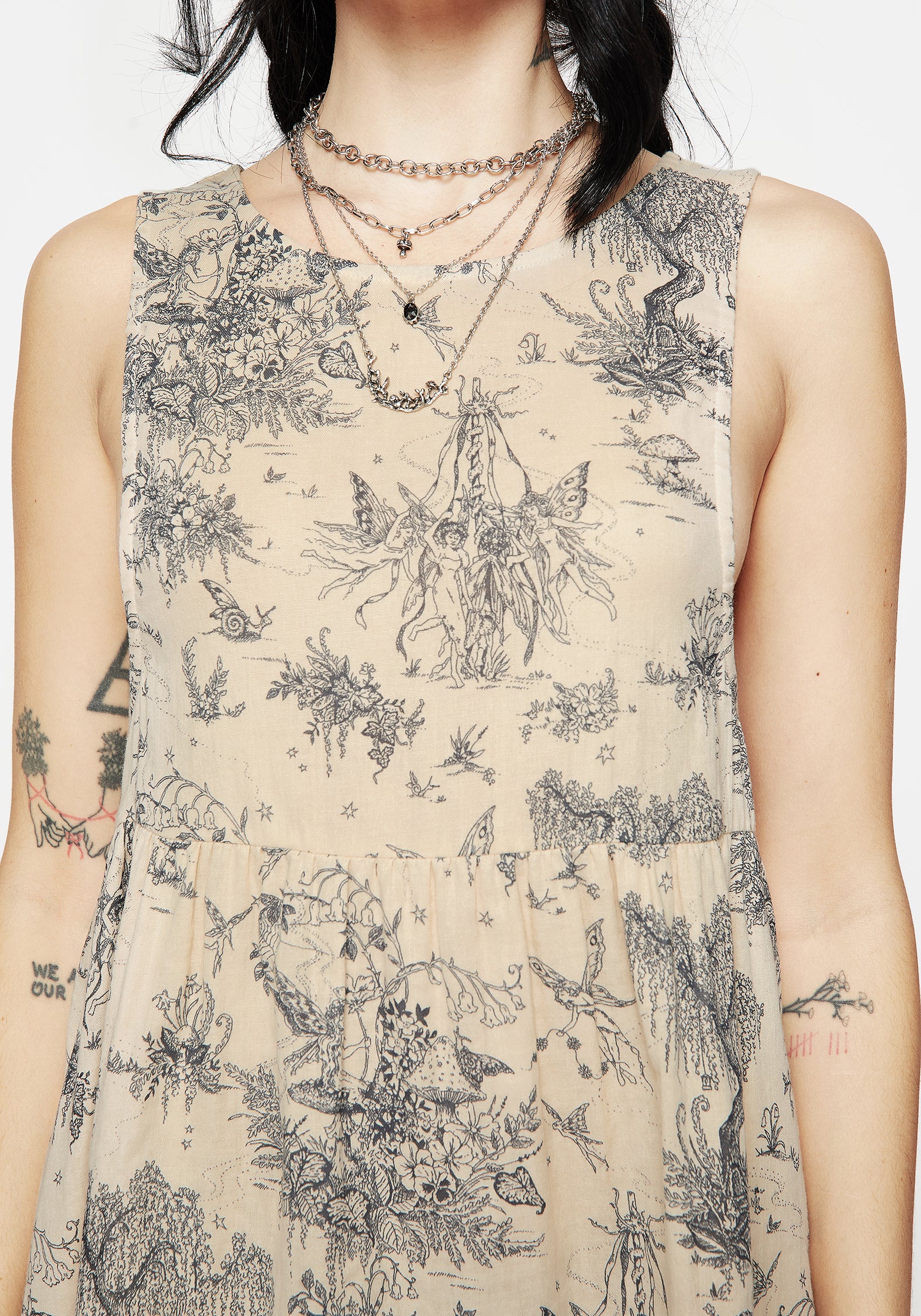 Maypole Cotton Print Mini Smock Dress - Image 6