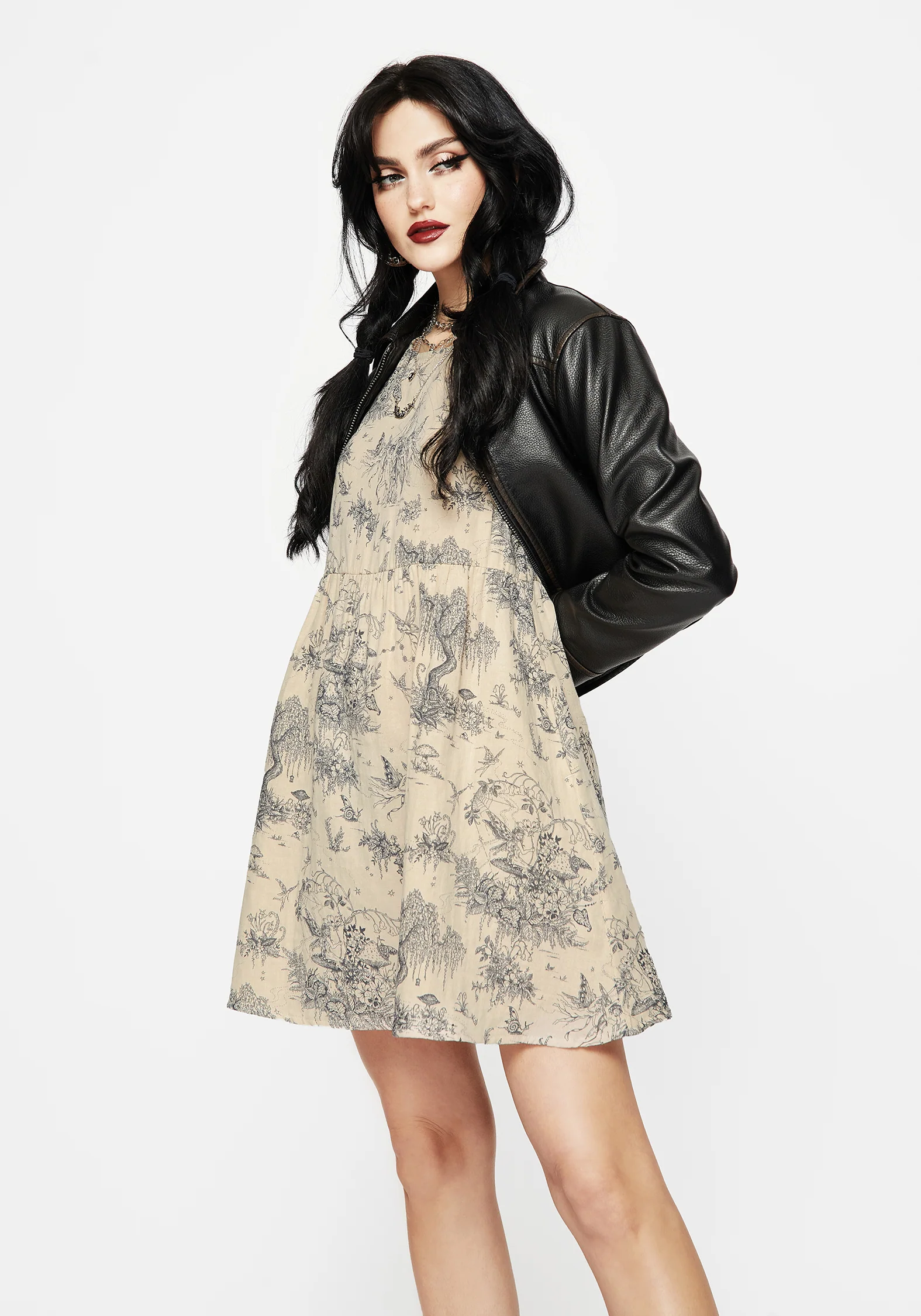 Maypole Cotton Print Mini Smock Dress - Image 7