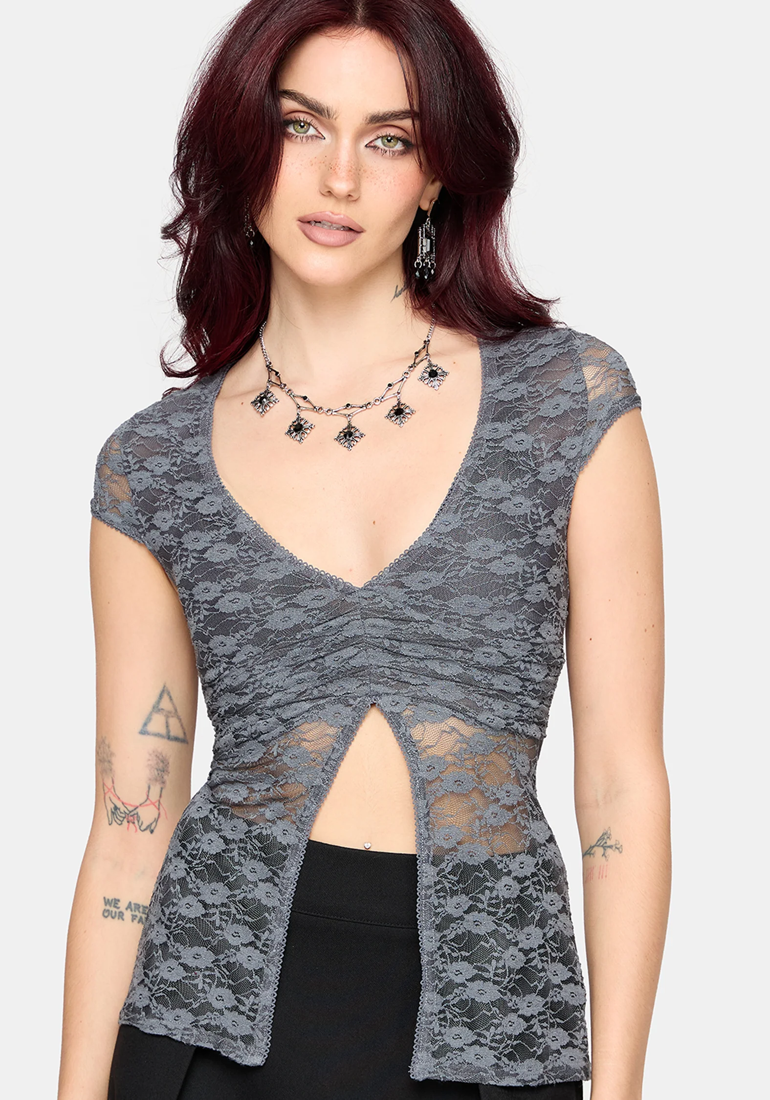Meghan Lace Cap Sleeve Top