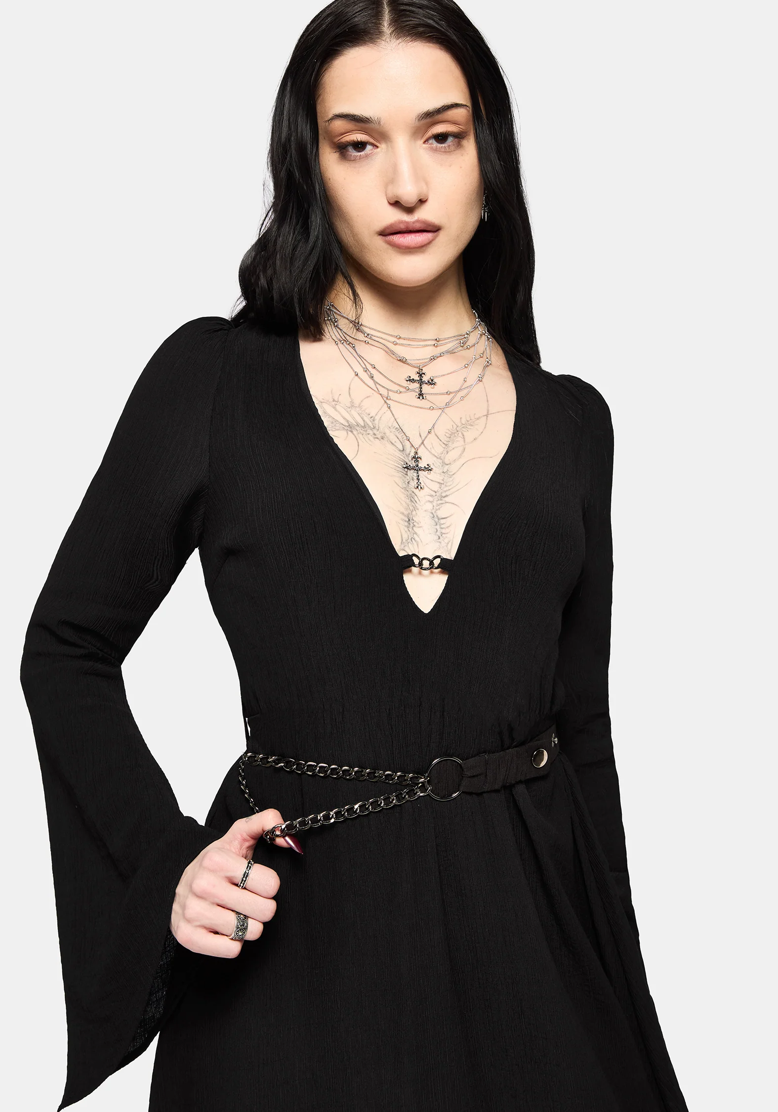 Millicent Chain Front Midi Dress - Image 2