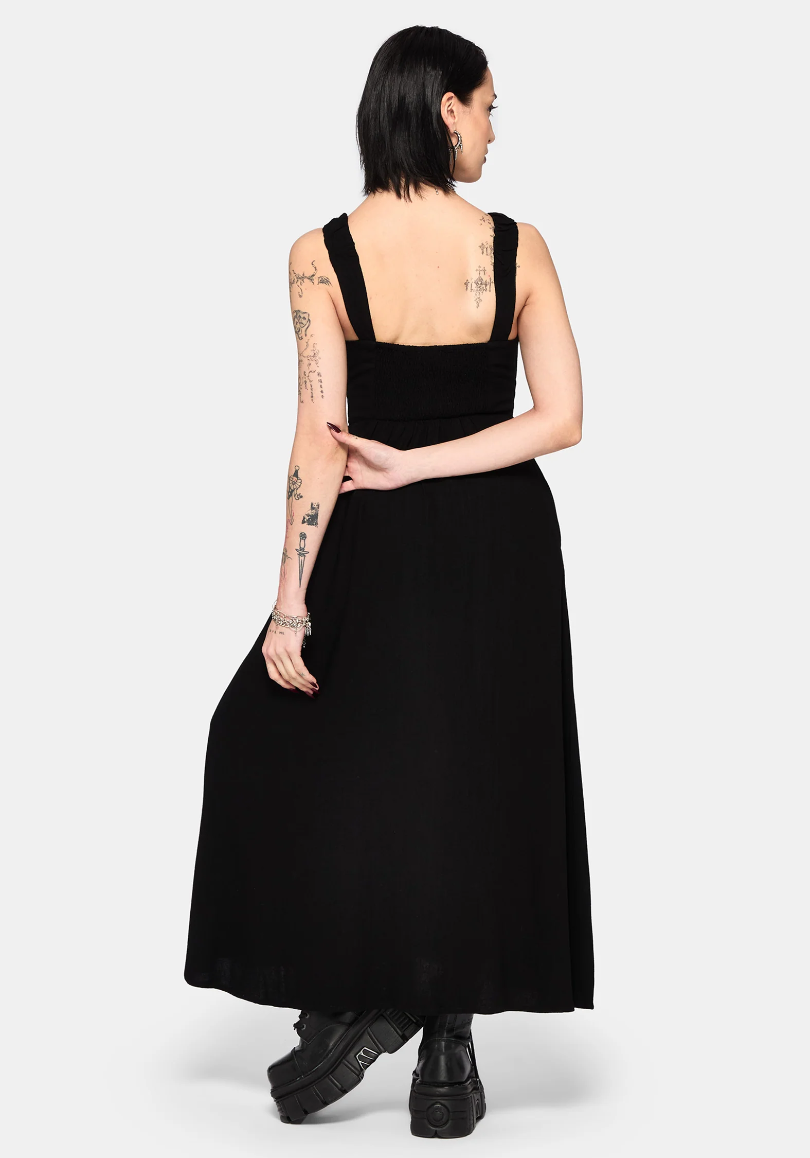 Miseria Shirred Midaxi Dress - Image 3